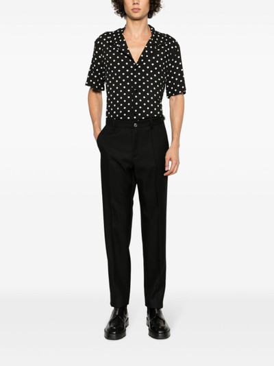 Balmain polka dot-print crepe shirt outlook