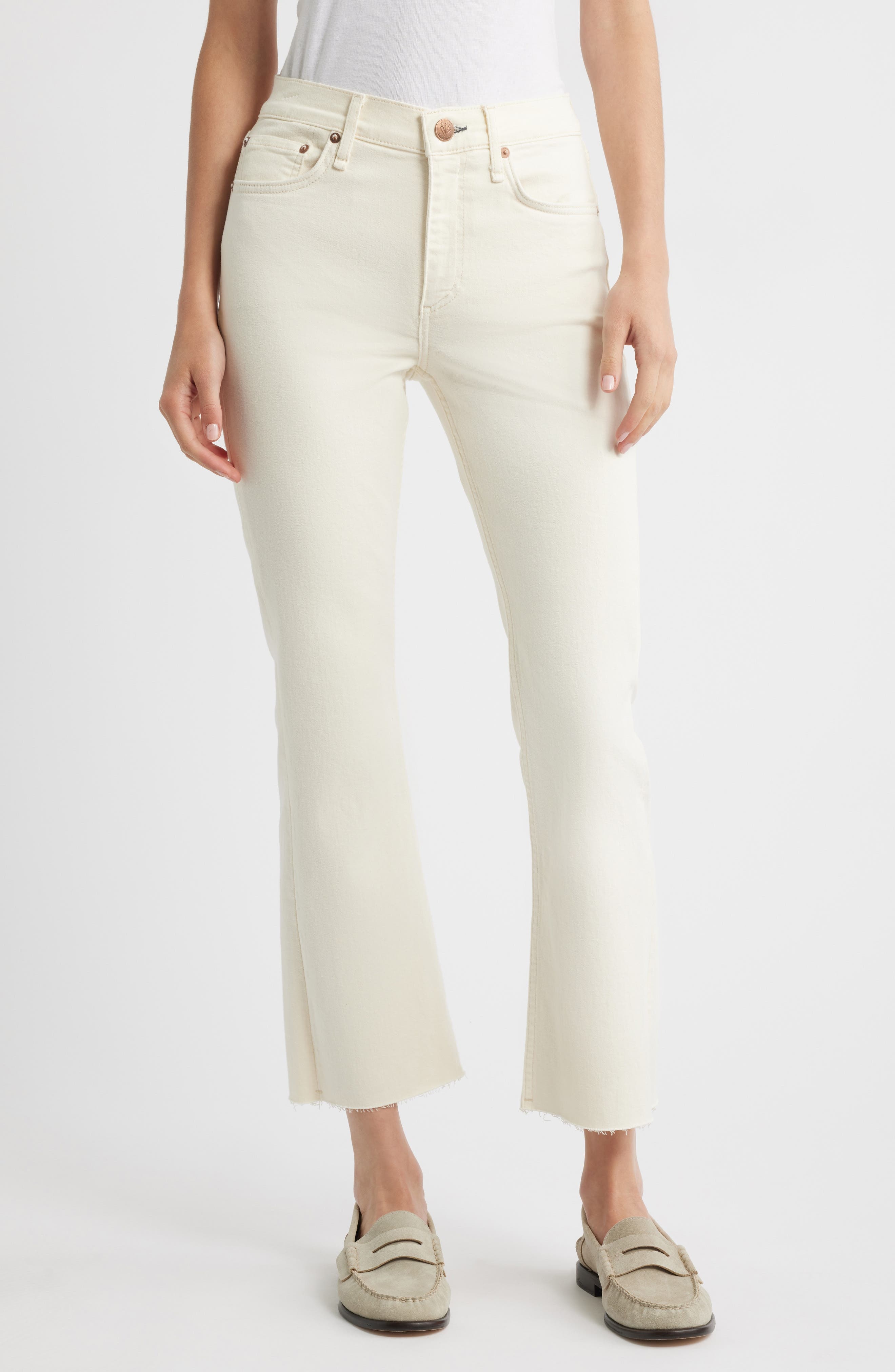 Peyton Mid Rise Ankle Bootcut Jeans - 1