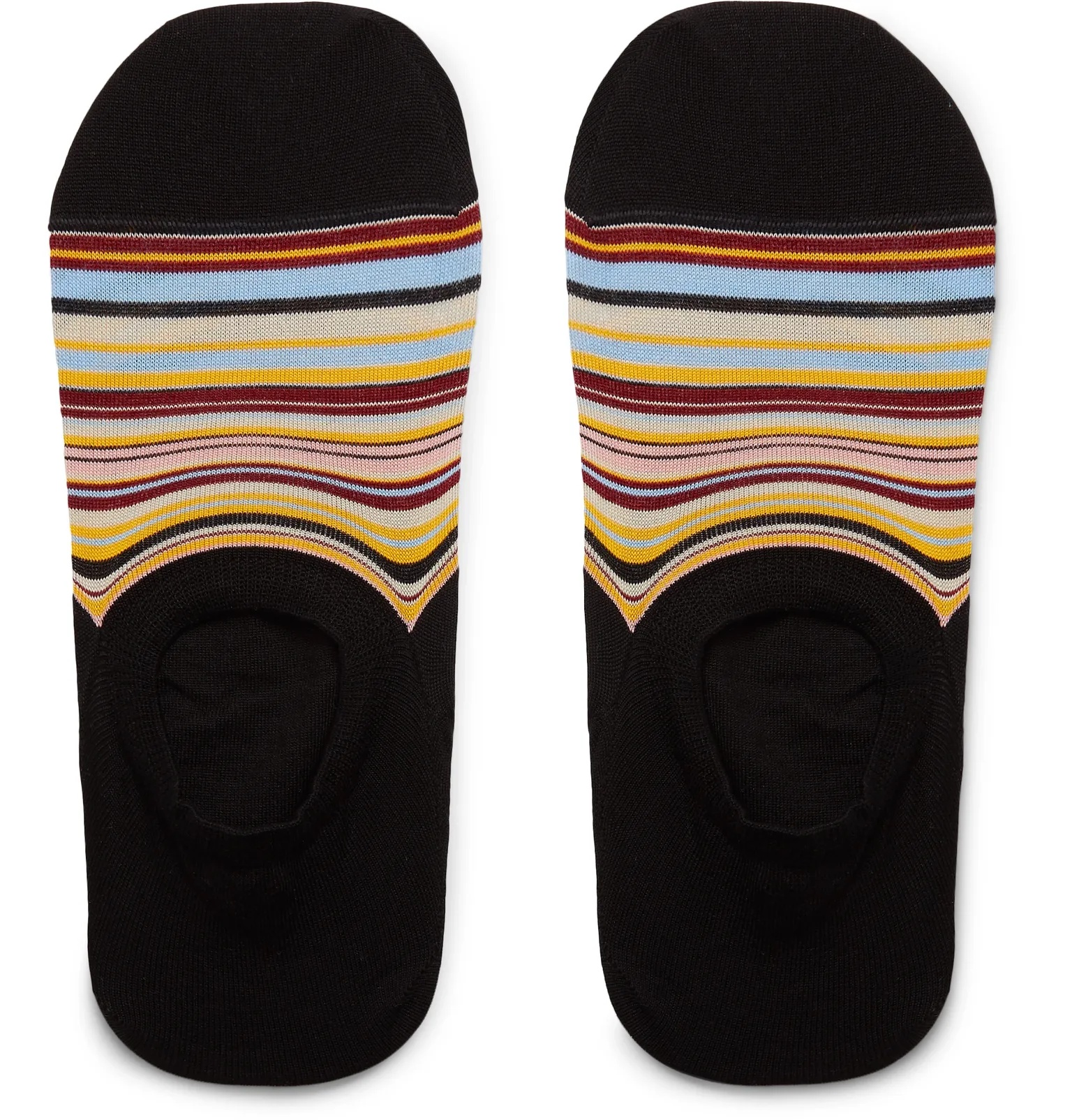 Striped Cotton-Blend No-Show Socks - 1