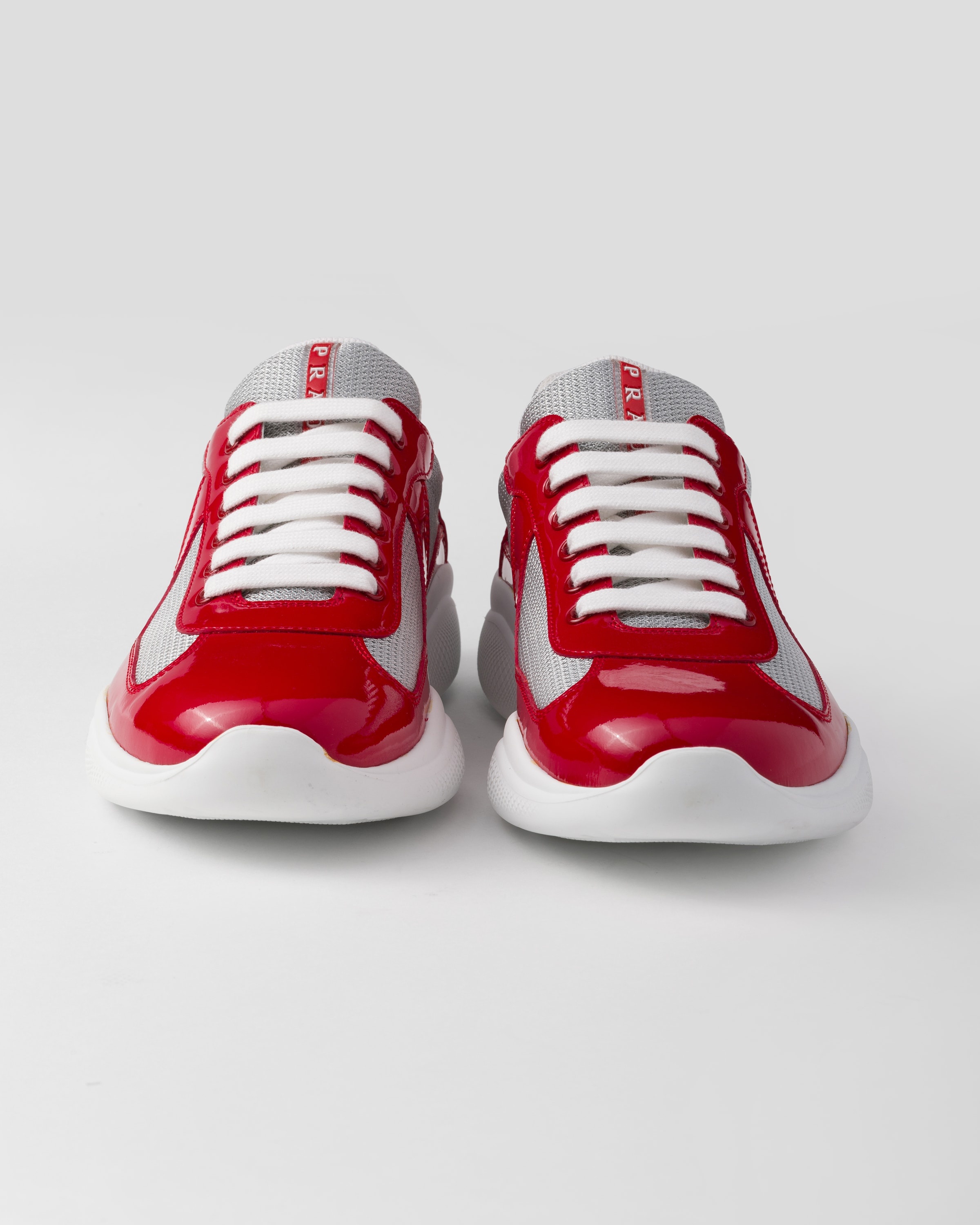 Patent leather and technical fabric Prada America's Cup sneakers - 5
