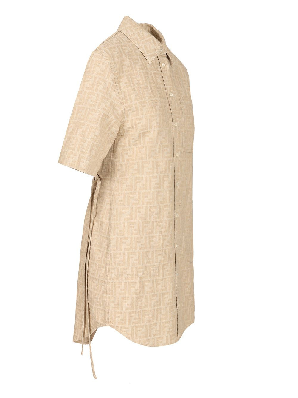 Ff Chambray Dress Dresses Beige - 3