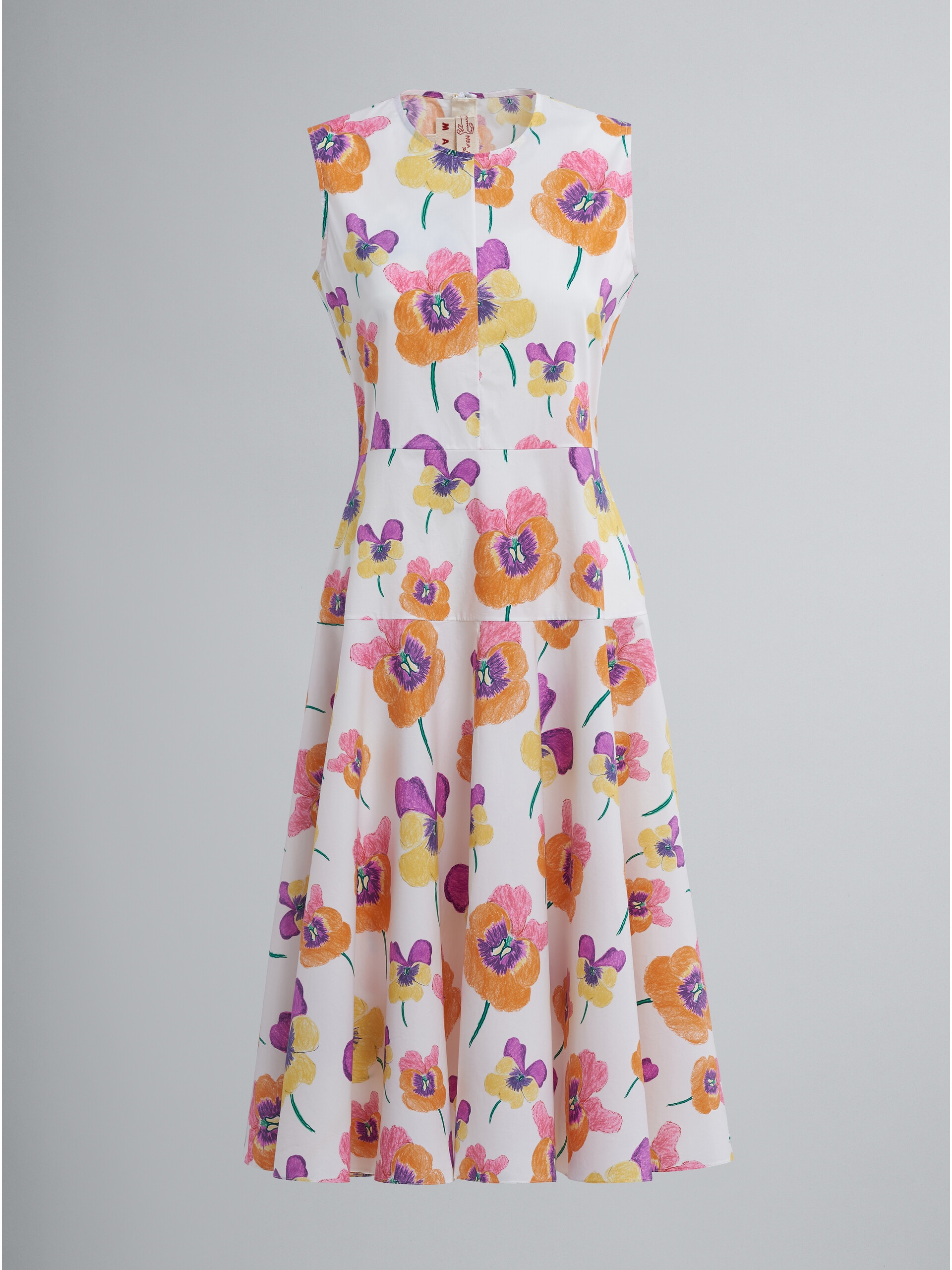 PANSIES PRINT POPLIN DRESS - 1