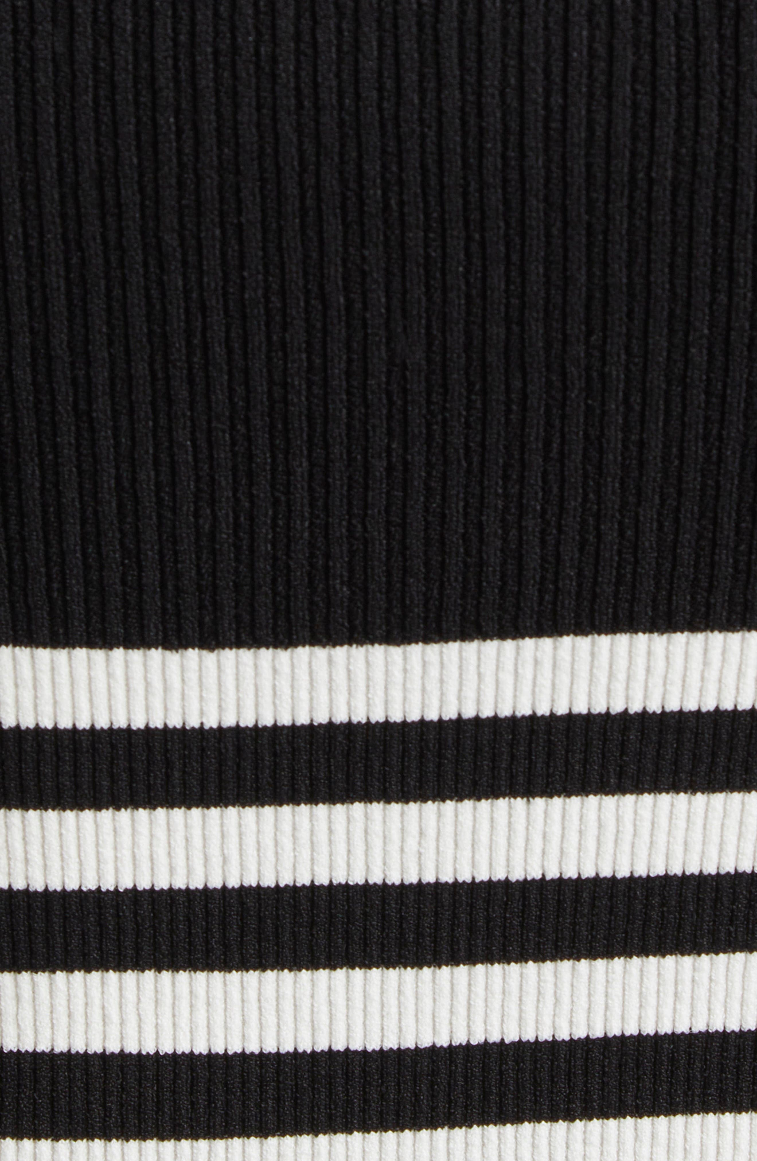 Max Mara Braies Stripe Bodice Rib Sweater in Black at Nordstrom - 6