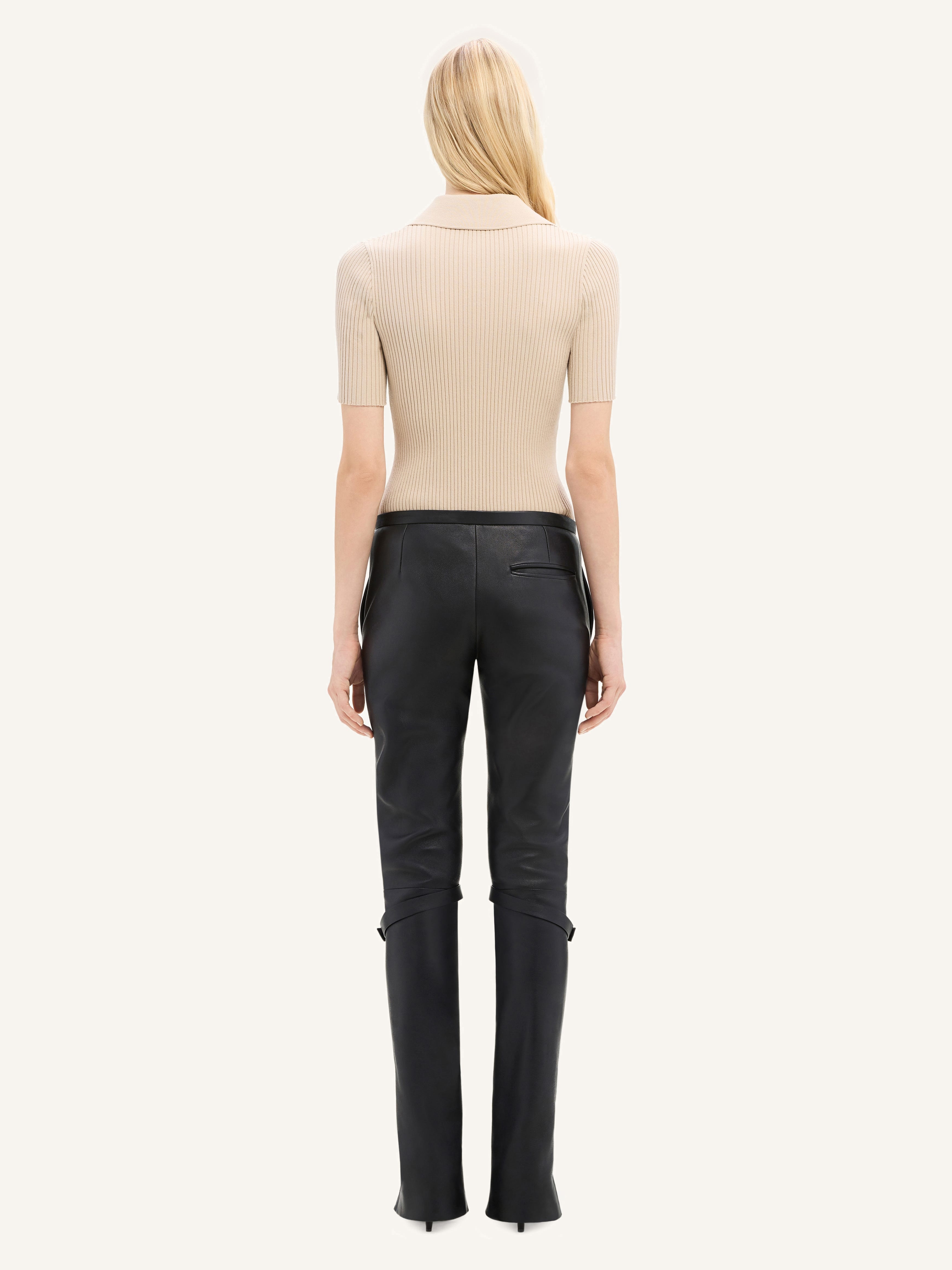 ICONIC RIB KNIT POLO SHIRT - 3