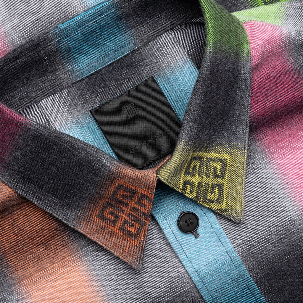 OVERSIZED FIT L/S SHIRT W/ CHEST POCKETS - MULTICOLORED - 3