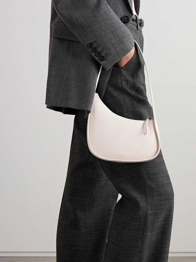 The Row Half Moon Leather Shoulder Bag outlook