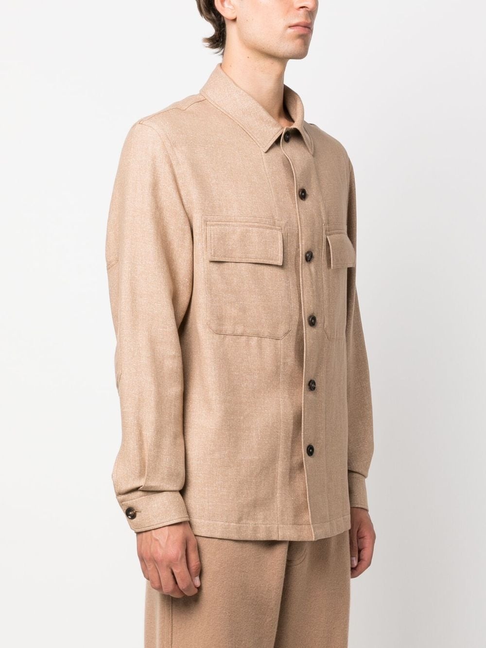long-sleeve cashmere jacket - 3