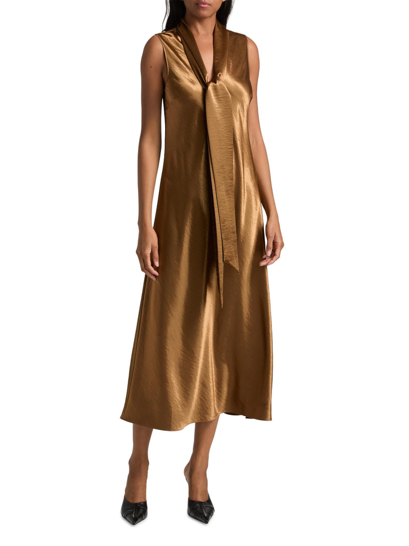 Women's Lorenza Scarf-Detail Bias-Cut Satin Maxi Dress - Ginger 3