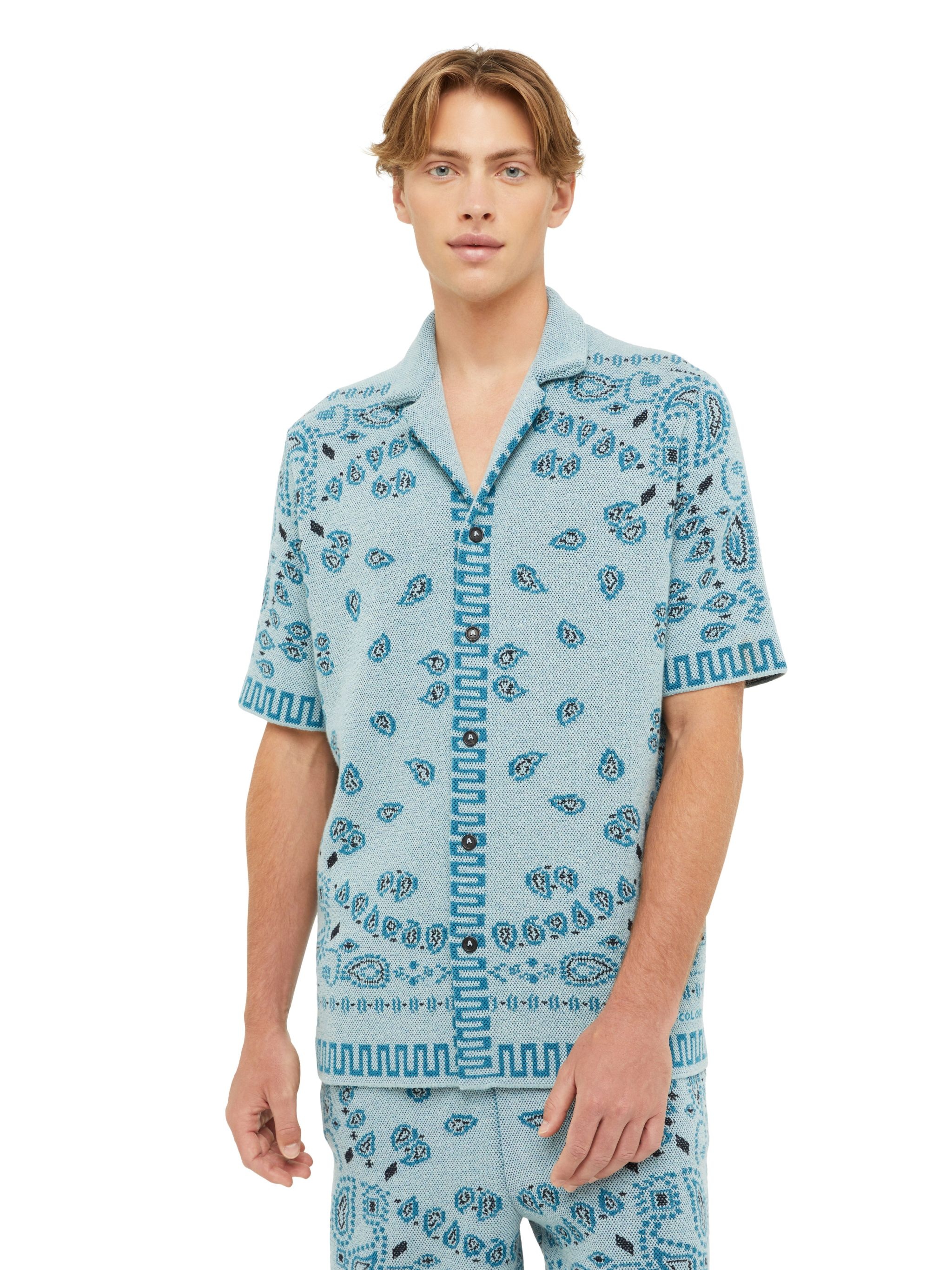 Cotton Piquet Bandana Shirt - 7