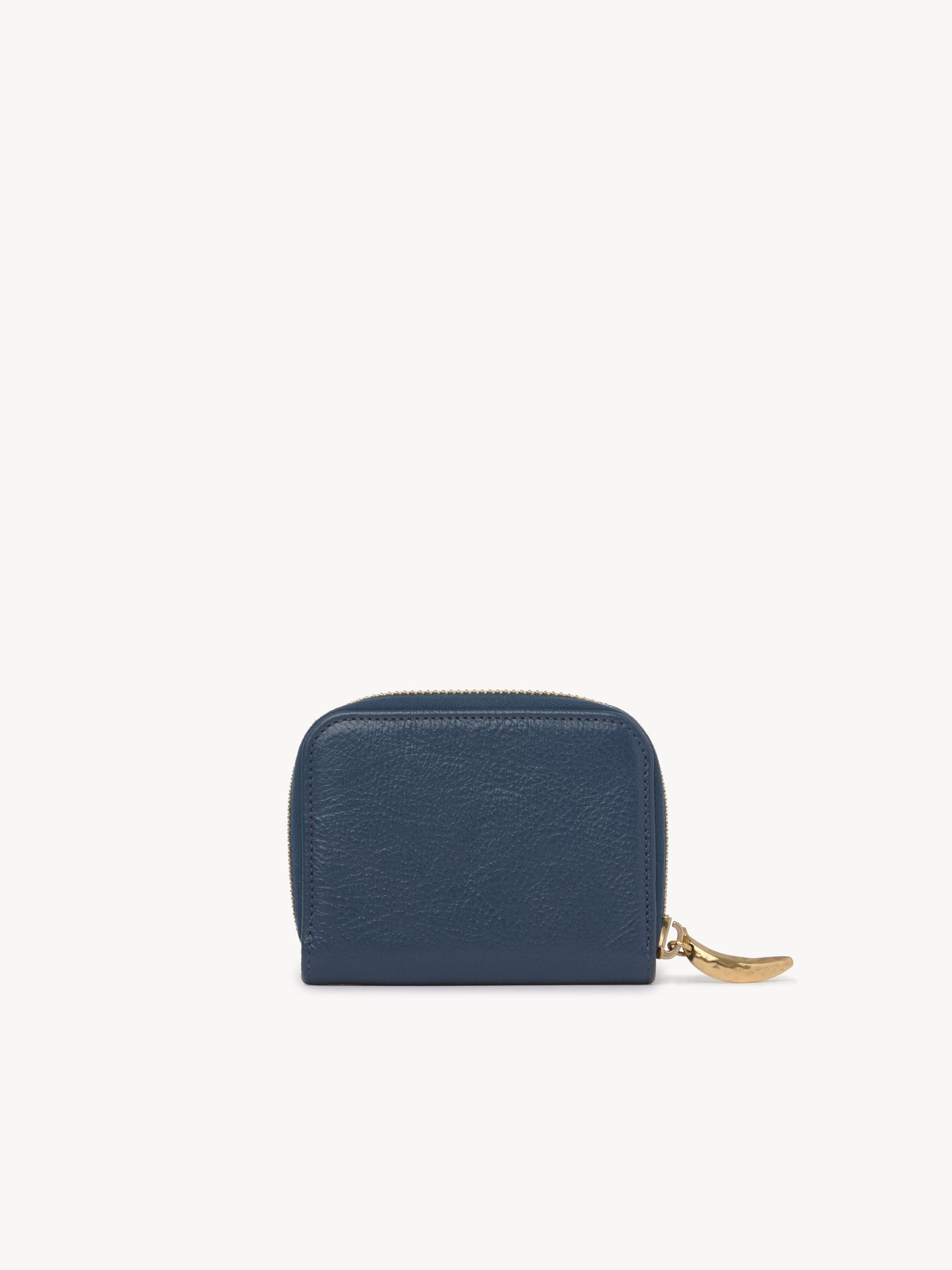 BANANA ZIPPED COIN PURSE IN GRAINED LEATHER - 4