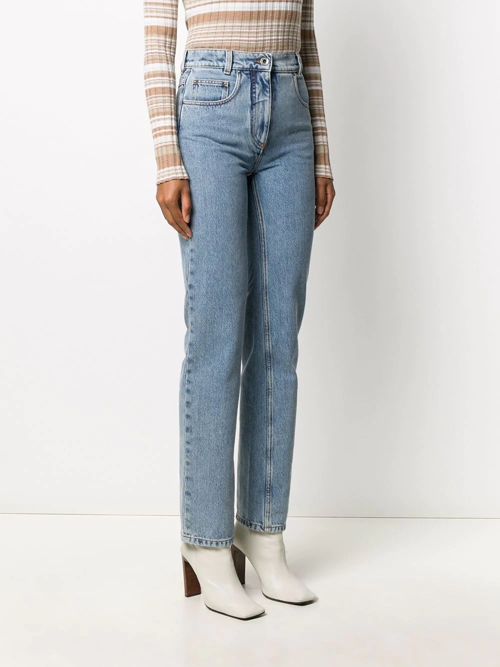 high-waist straight-fit jeans - 3