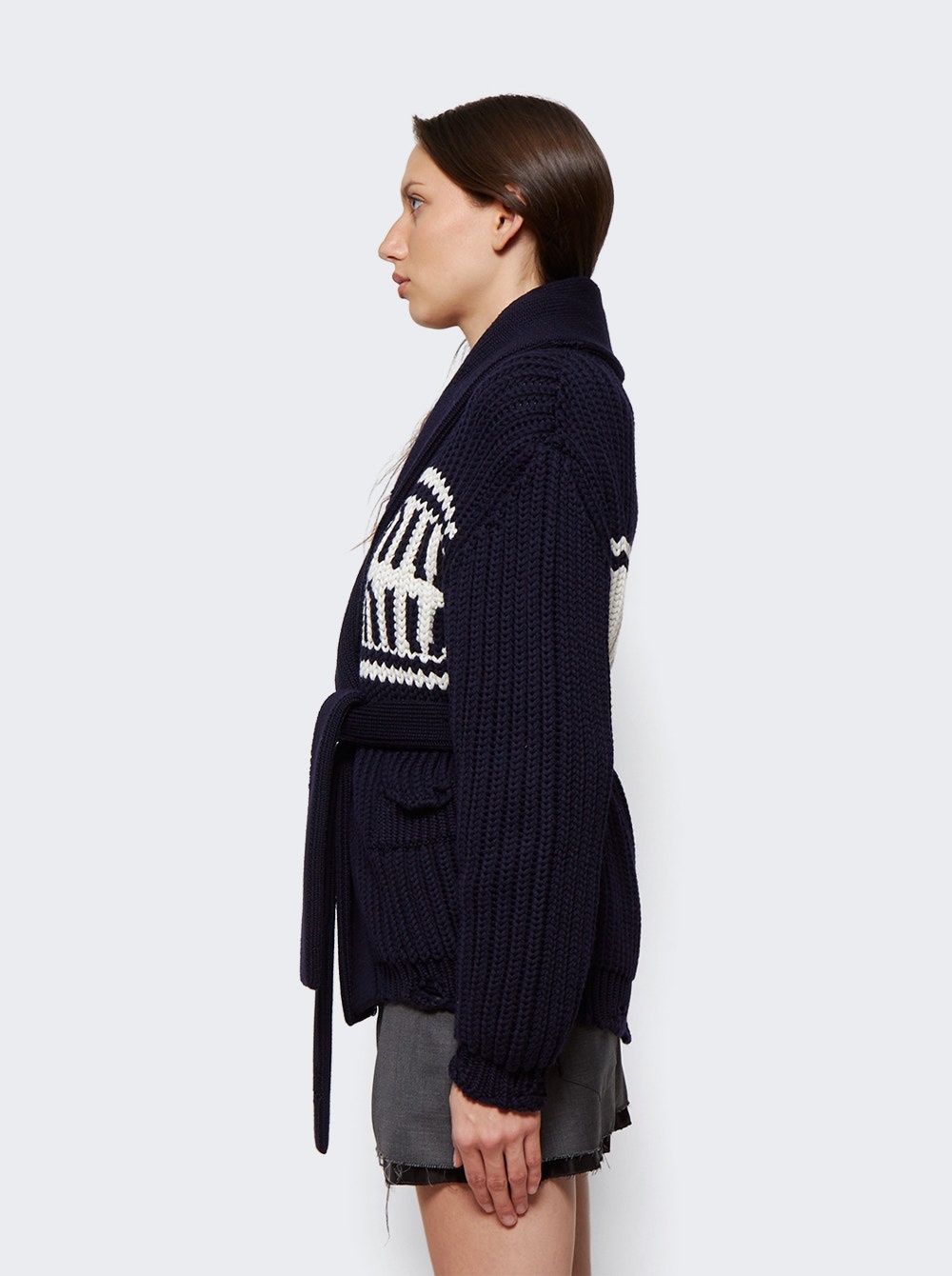Knit Cardigan Blue - 4