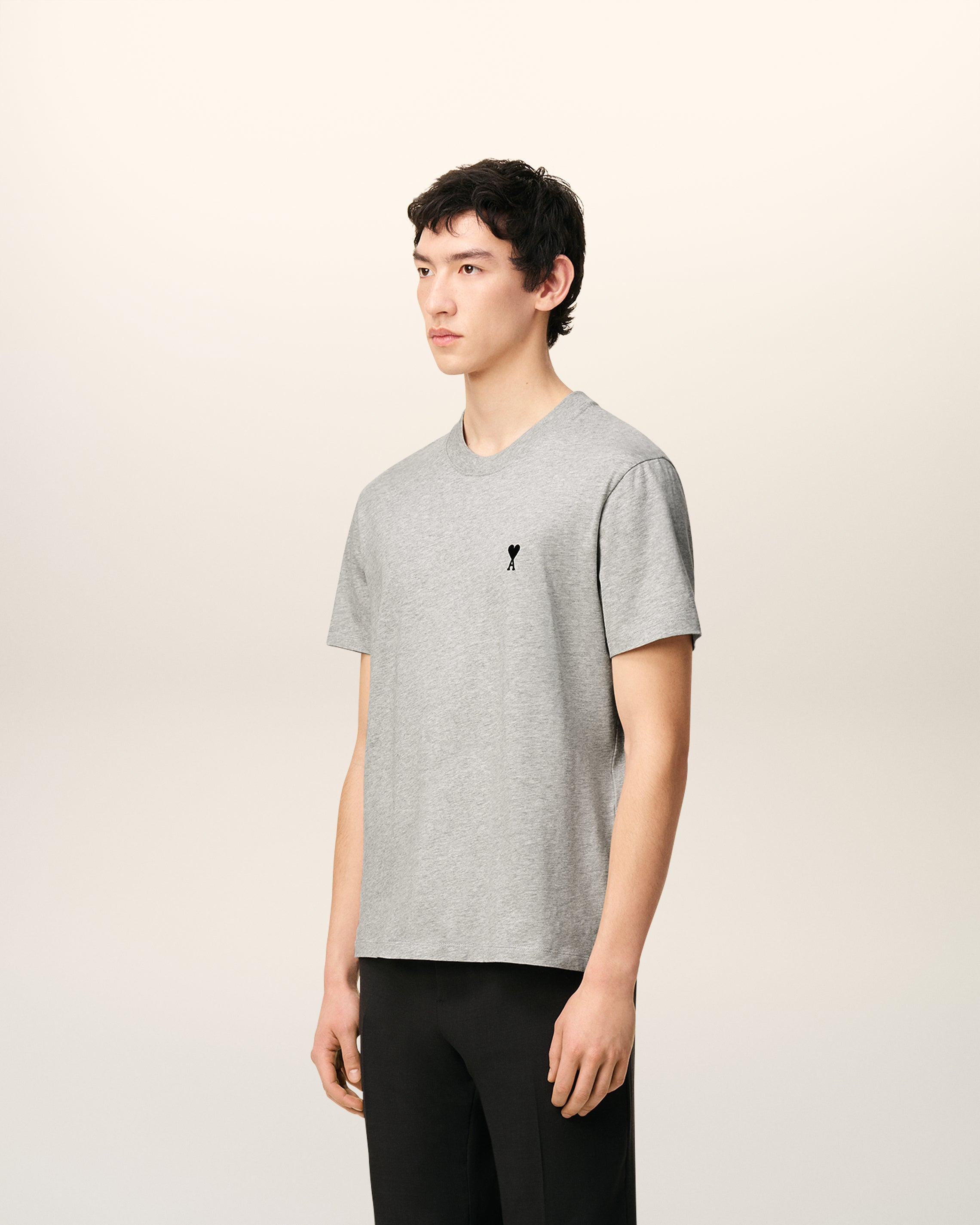 GREY COTTON AMI DE COEUR T-SHIRT - 6