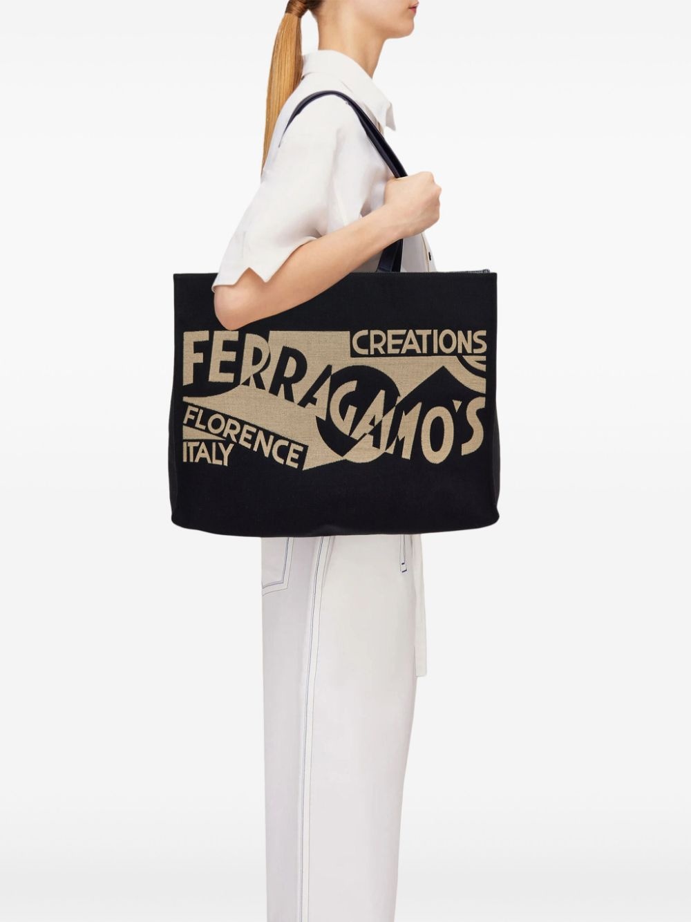 large logo-printed tote bag - 7