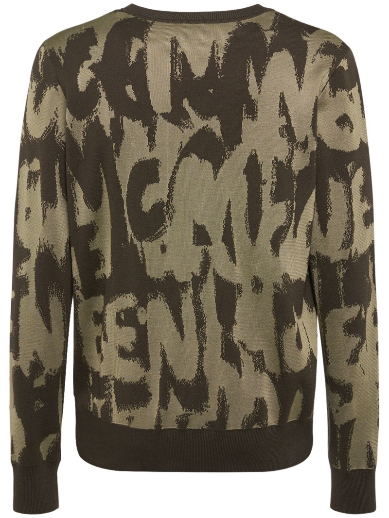 All over logo wool blend sweater - 5