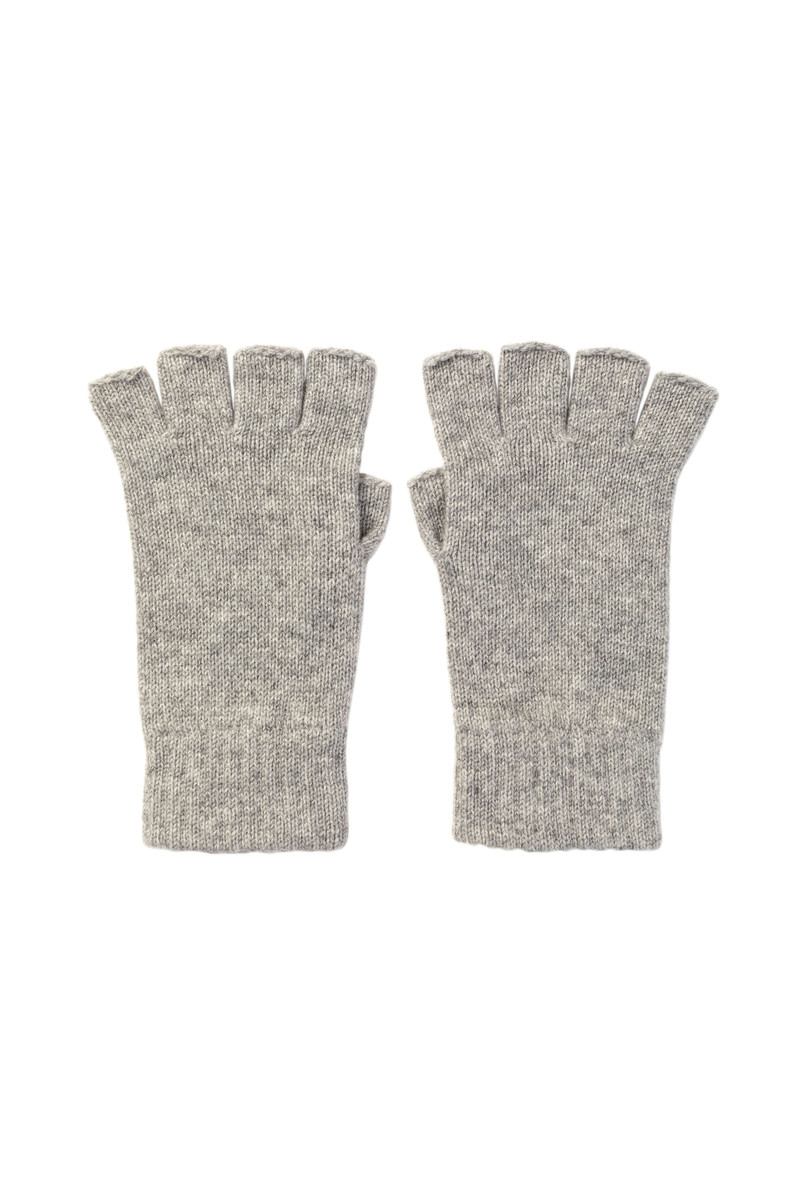 Fingerless Grey Cashmere Gloves 1