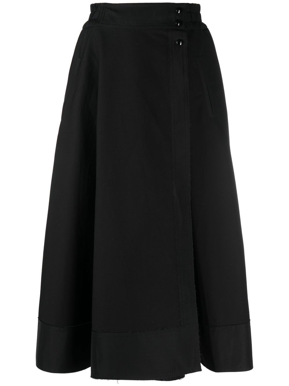 side-buttoned A-line skirt - 1