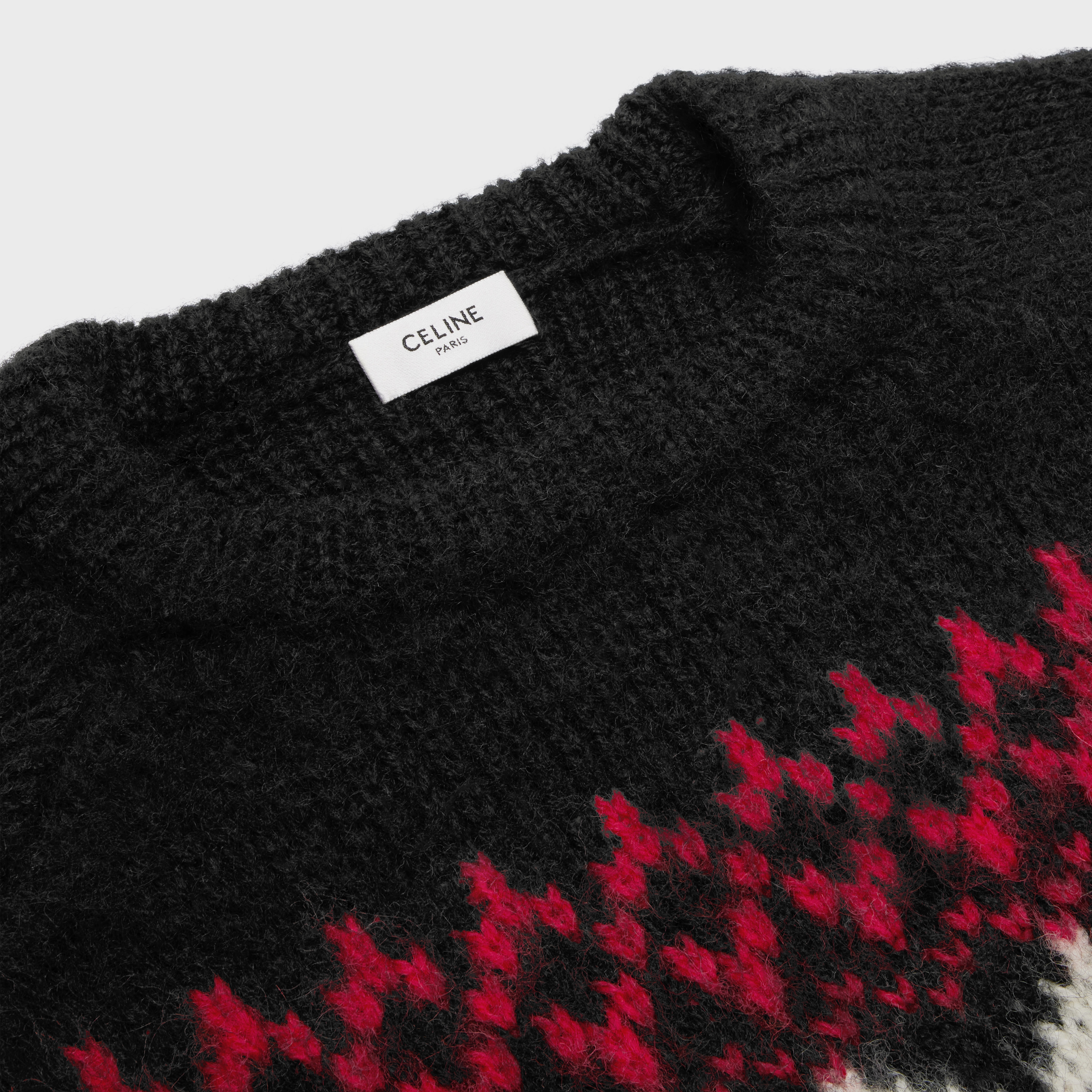 Celine boxy sweater in snowflake wool - 3