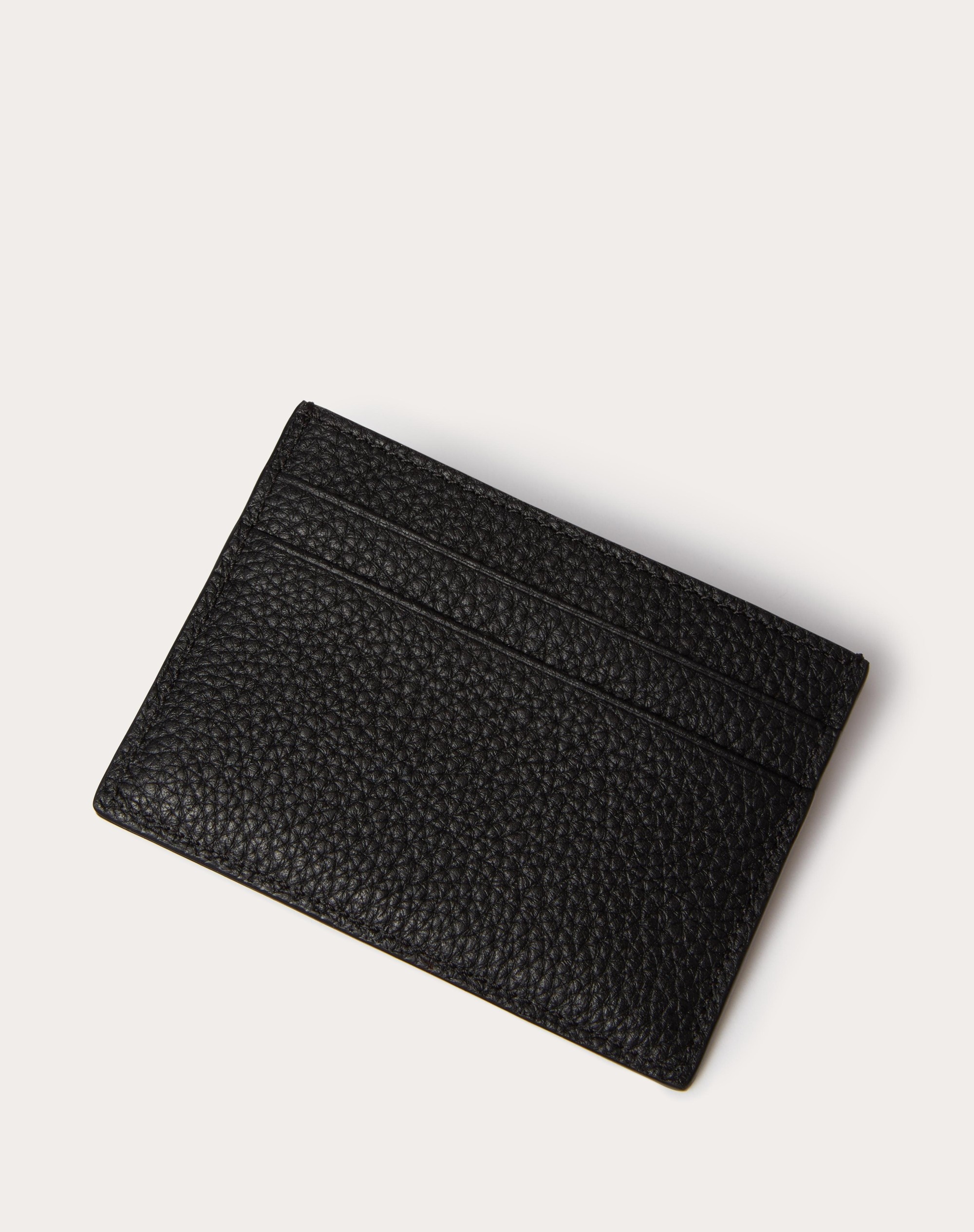 VLOGO TYPE CARD HOLDER IN GRAINY CALFSKIN - 3