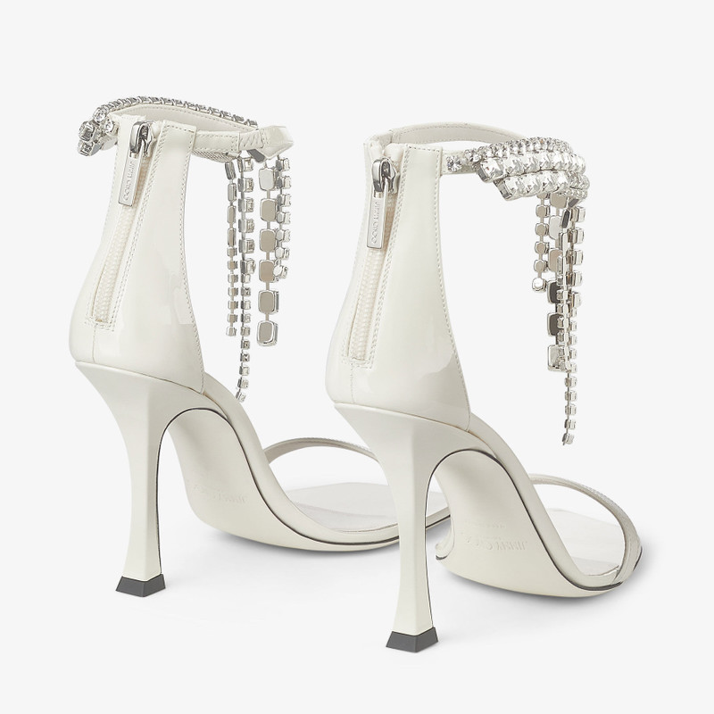 JIMMY CHOO Verity Sandal 100
Latte Patent Leather Crystal Sandals outlook