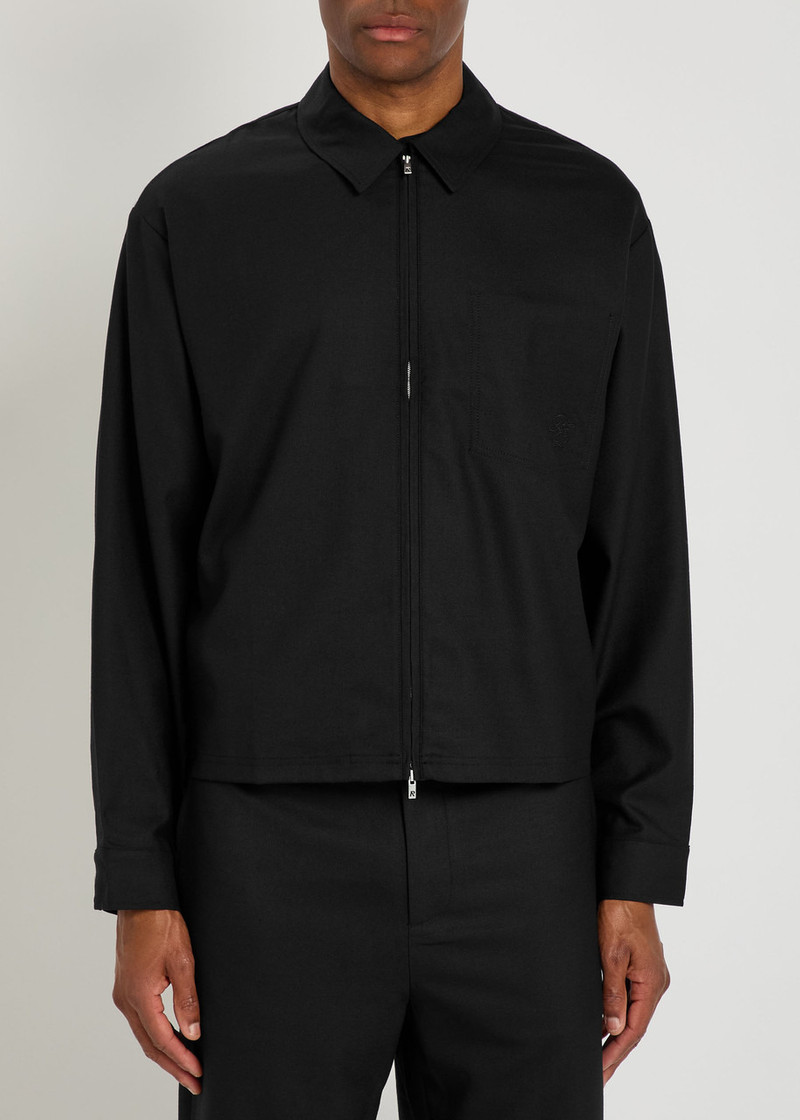 REPRESENT Represent Logo-embroidered Twill Overshirt outlook