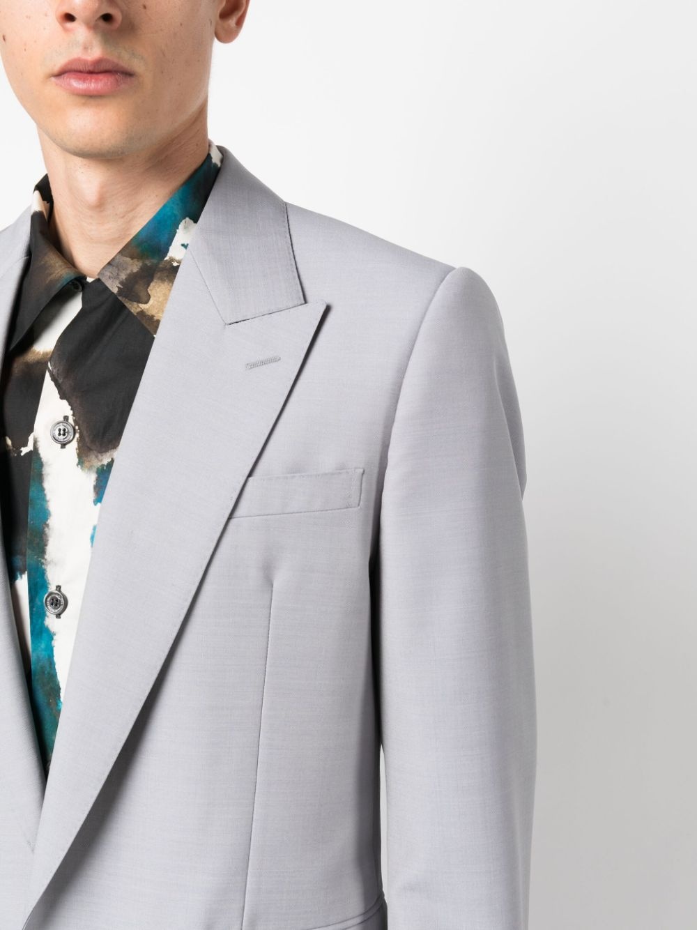 peak-lapels single-breasted blazer - 5