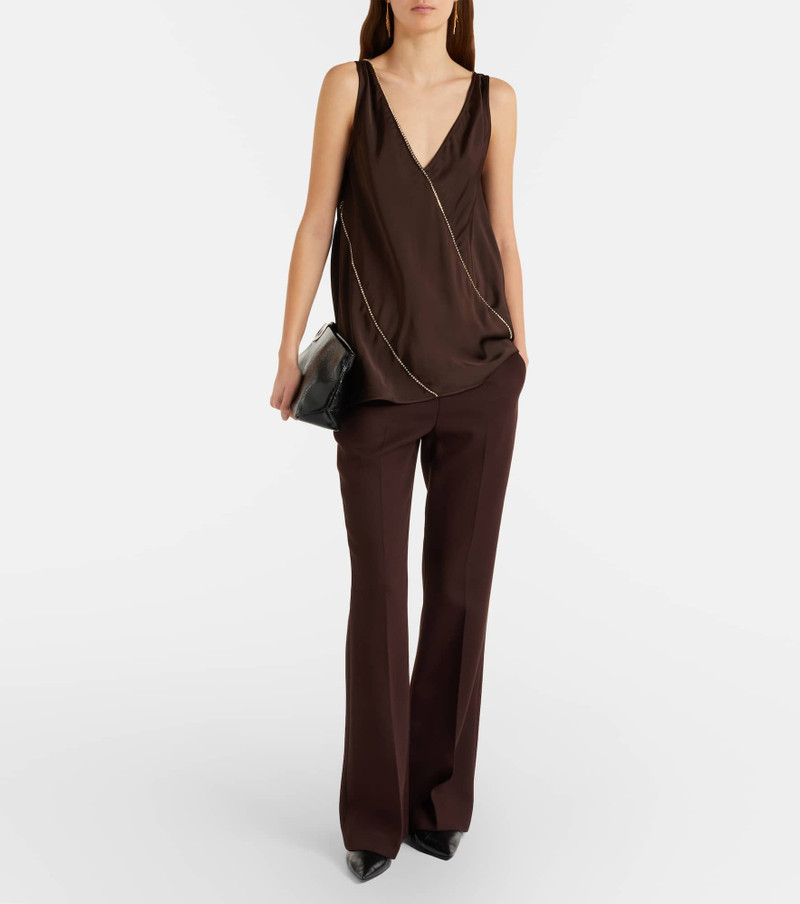 Jil Sander Embellished satin top outlook