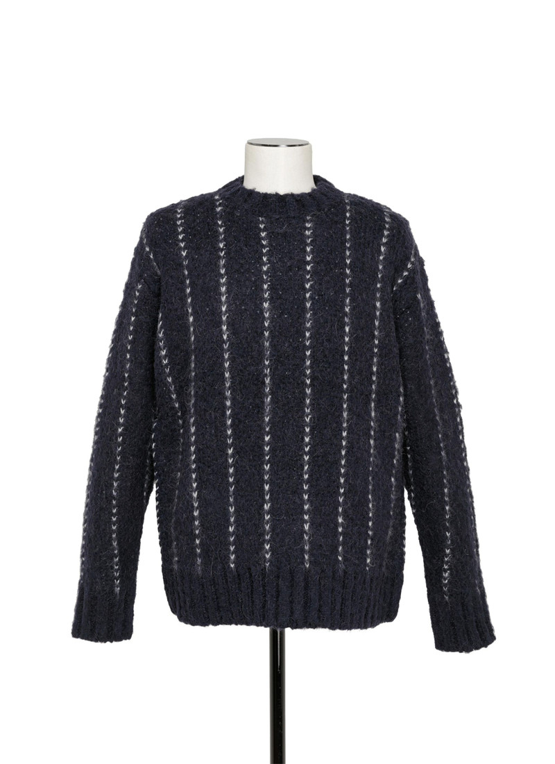 sacai Jacquard Knit Pullover - 23-03202M-201 | REVERSIBLE
