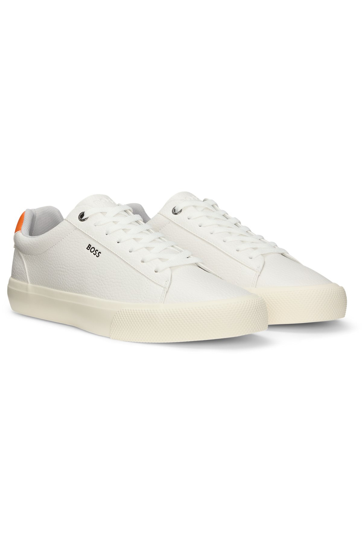 FAUX-LEATHER TRAINERS WITH CONTRAST BACKTAB - 2