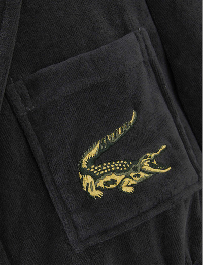 LACOSTE L René logo-embroidered organic cotton-terry bathrobe outlook