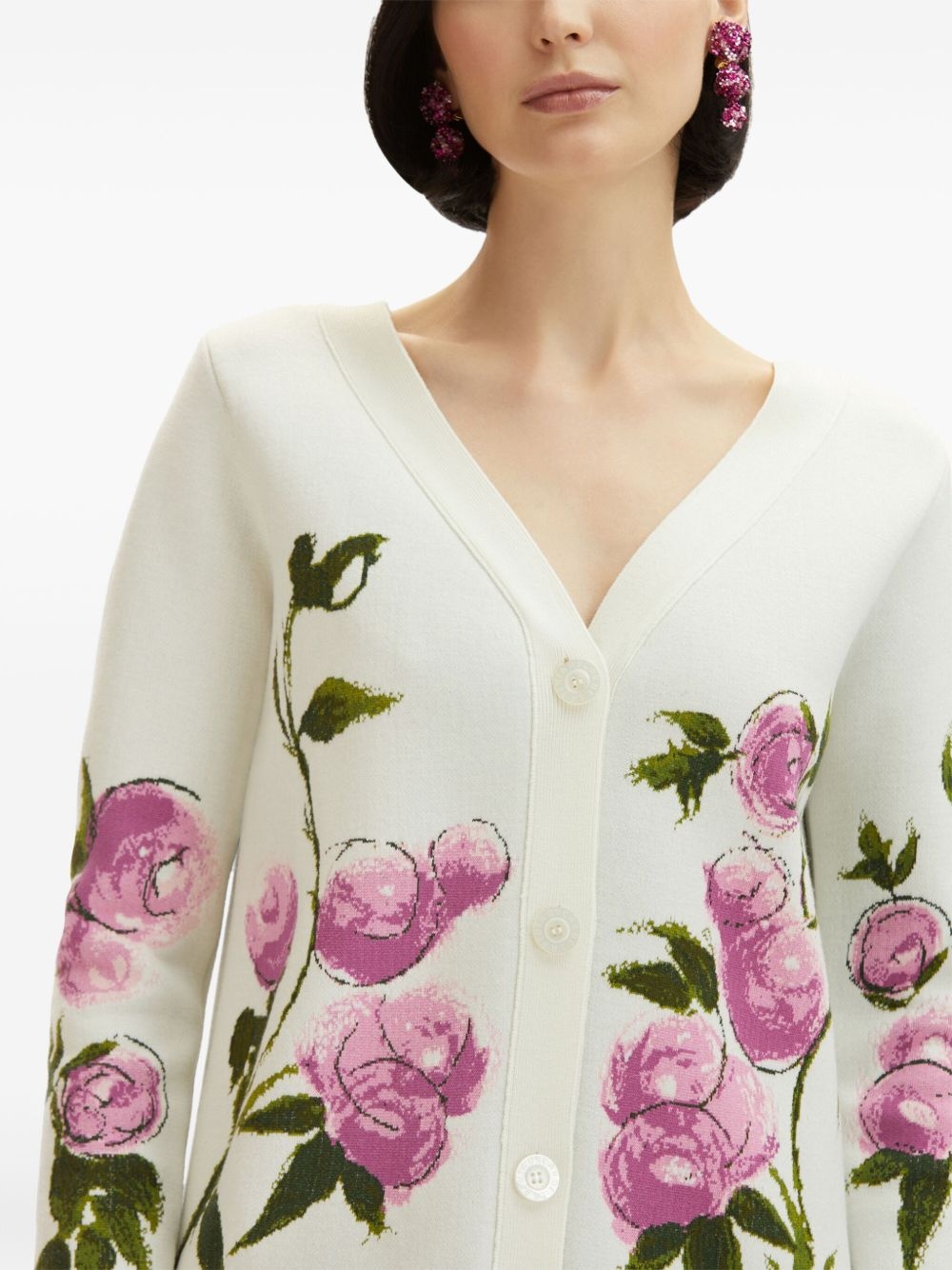 Painted Roses cardigan - 6