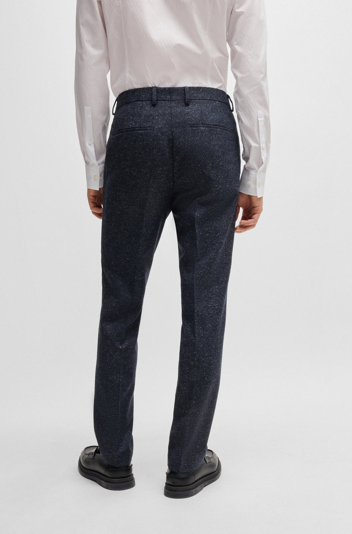 SLIM-FIT SUIT IN MICRO-PATTERNED WOOL - 7