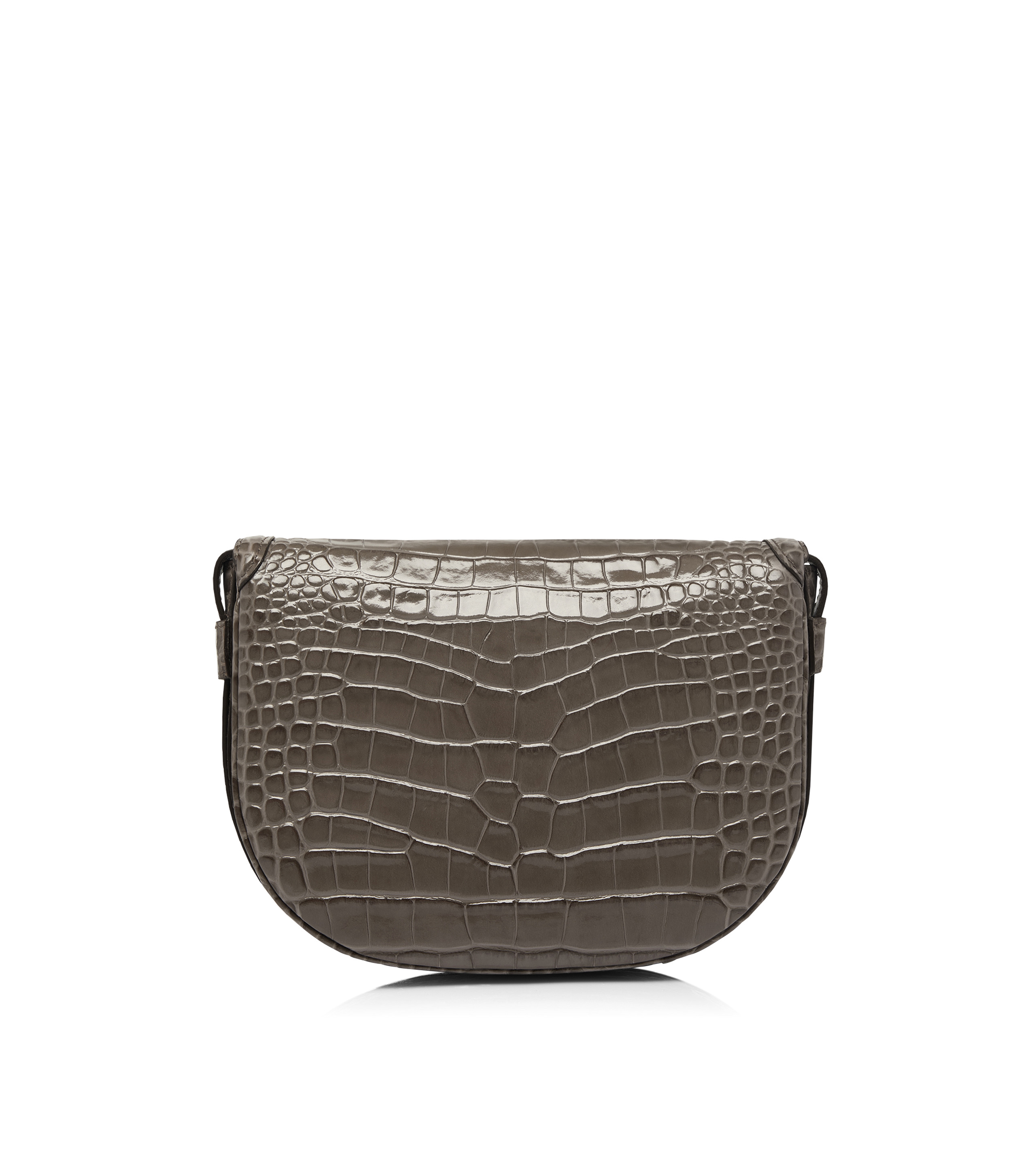 SHINY STAMPED CROCODILE LEATHER WALLIS CROSSBODY BAG - 3