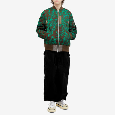 sacai Sacai Floral Embroidered Patch Bomber Jacket outlook