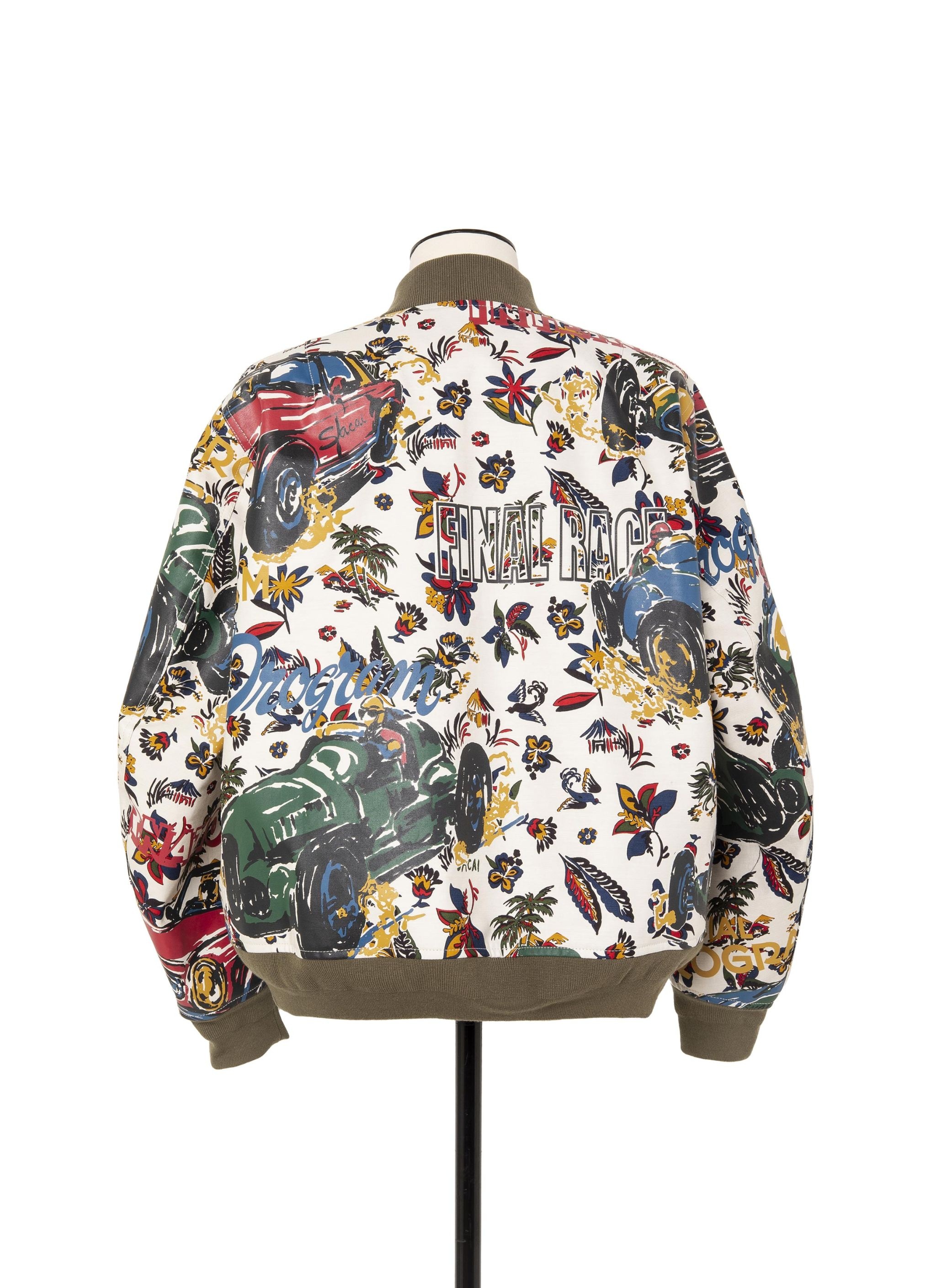 Car Race / Tropical Print Blouson - 3
