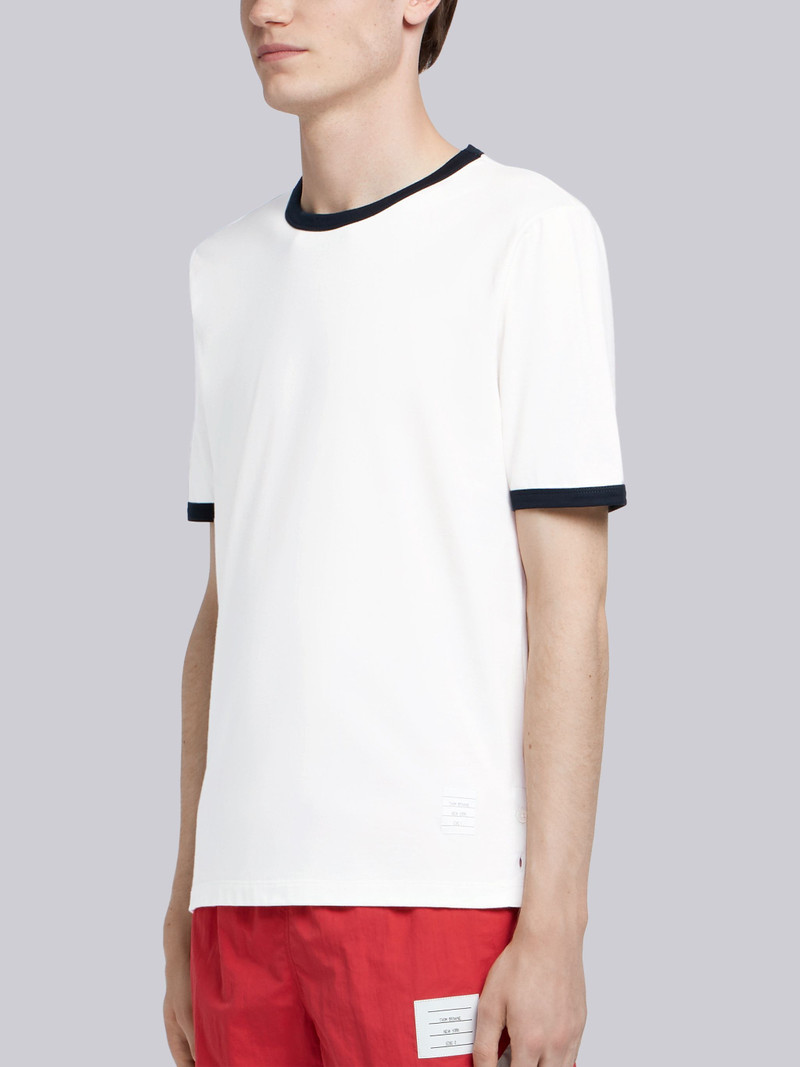 Thom Browne contrasting-trim T-shirt outlook