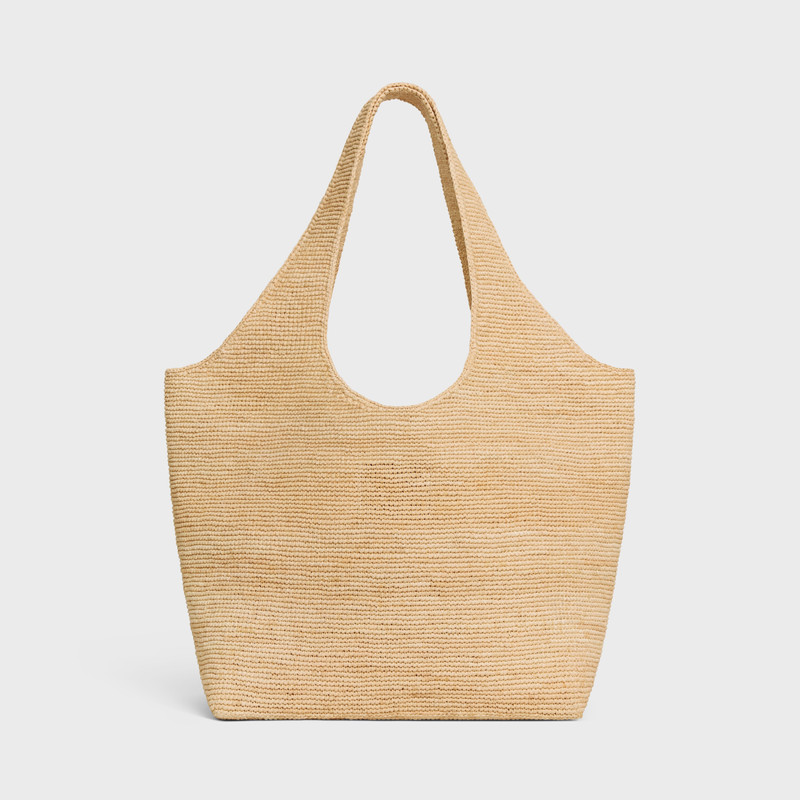 Celine Classic Panier Shopper Cabas IN RAFFIA AND CALFSKIN 3