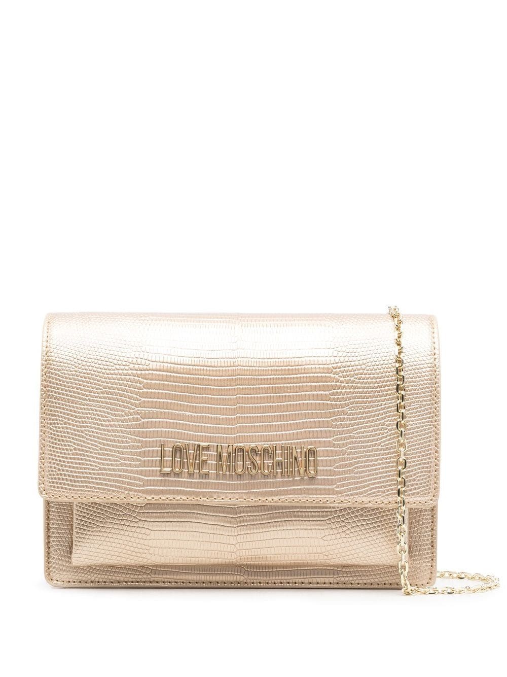 snakeskin-effect crossbody bag - 1