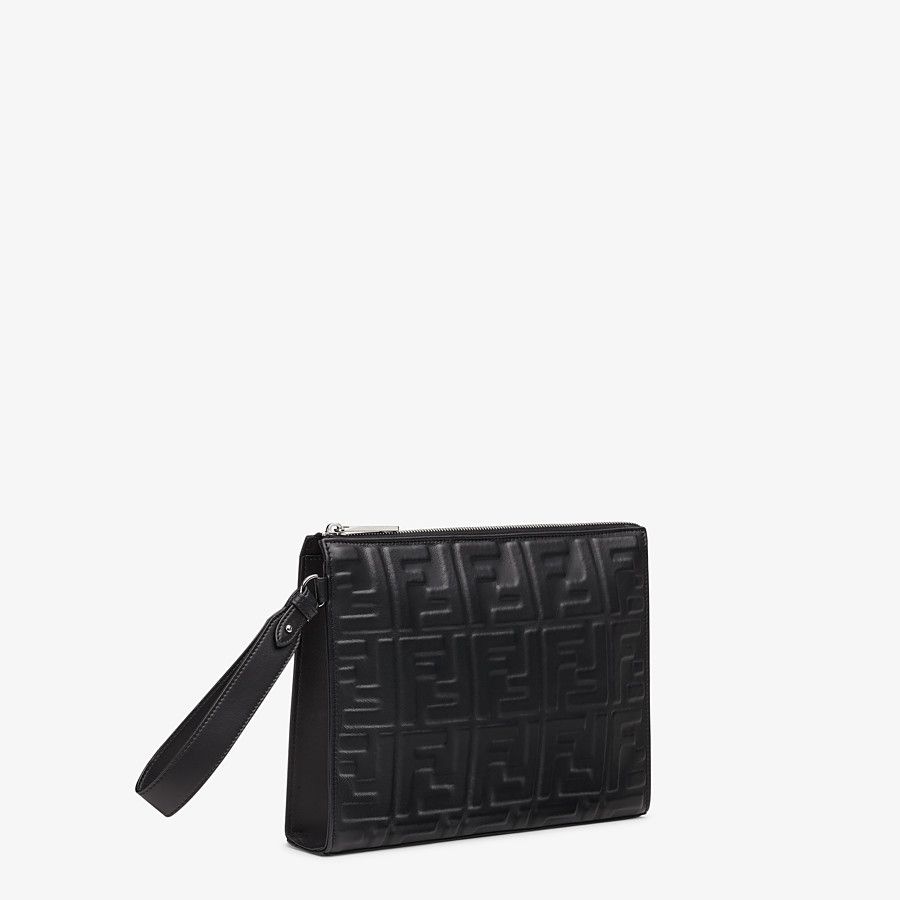 Black nappa leather pouch - 2