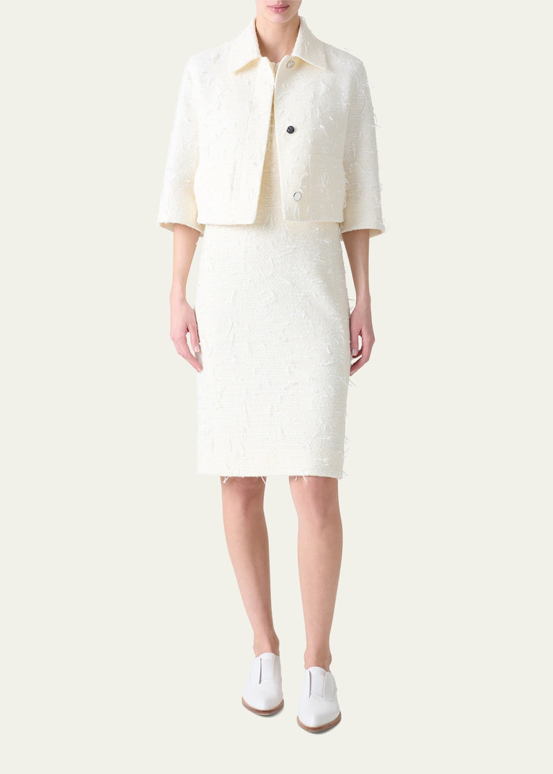 AKRIS Winslow Boucle Sequined Short Jacket outlook