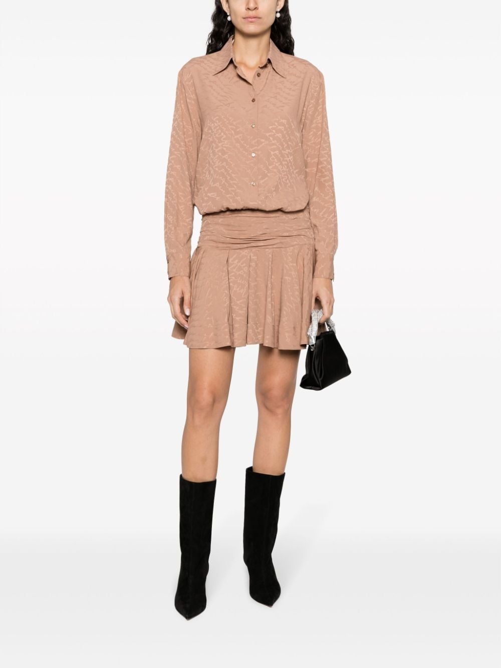 Arzach logo-jacquard shirtdress - 2