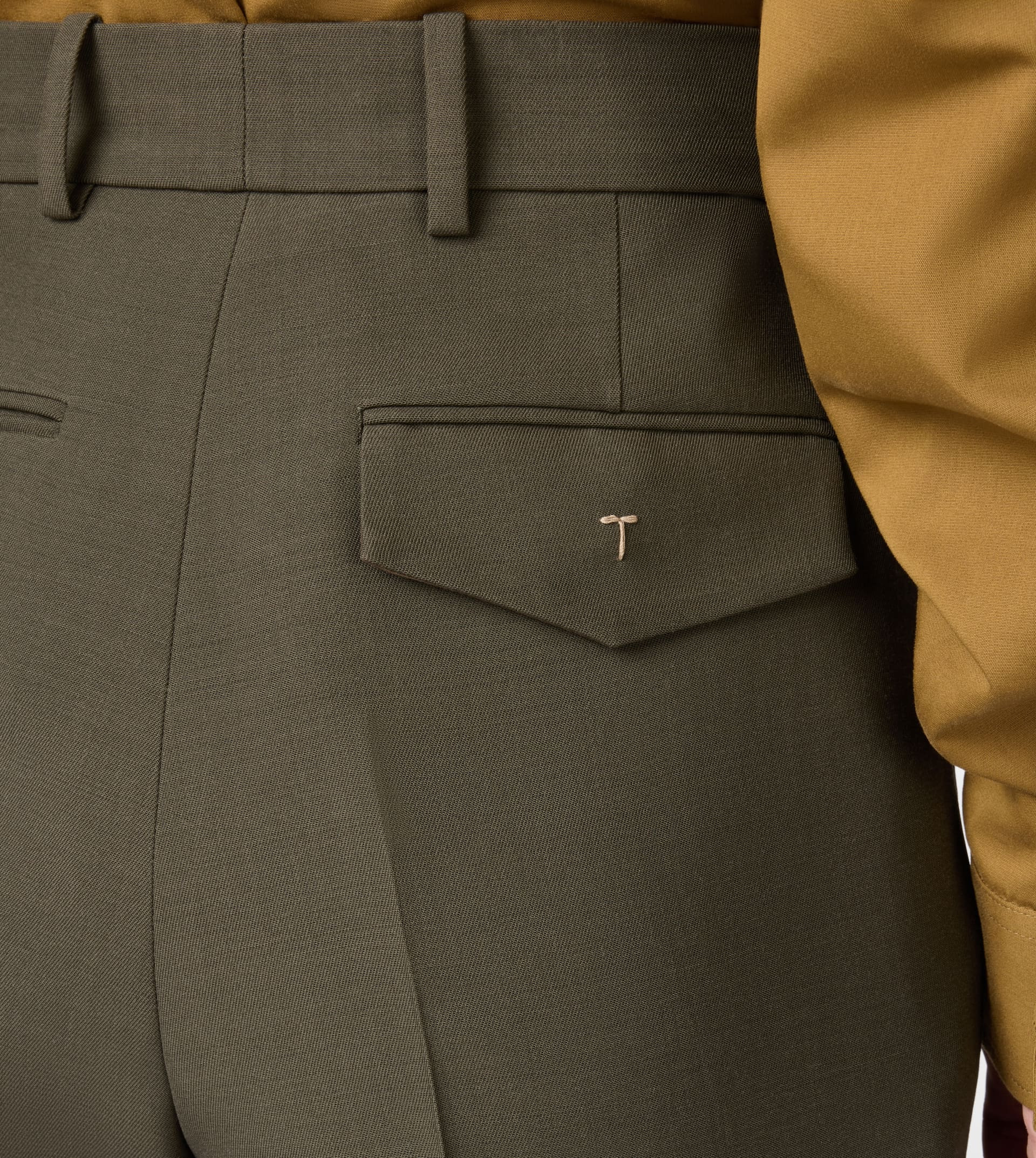PANTS IN WOOL - GREEN - 6