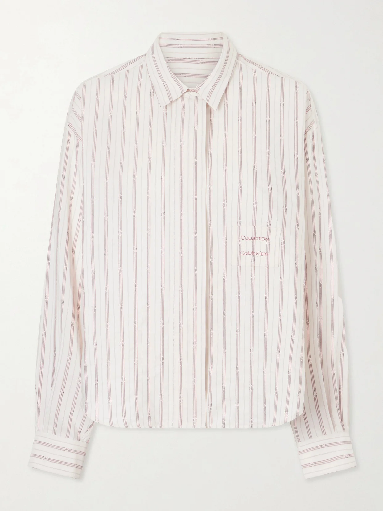 Amari Pinstriped Cotton And Silk-blend Shirt - 1