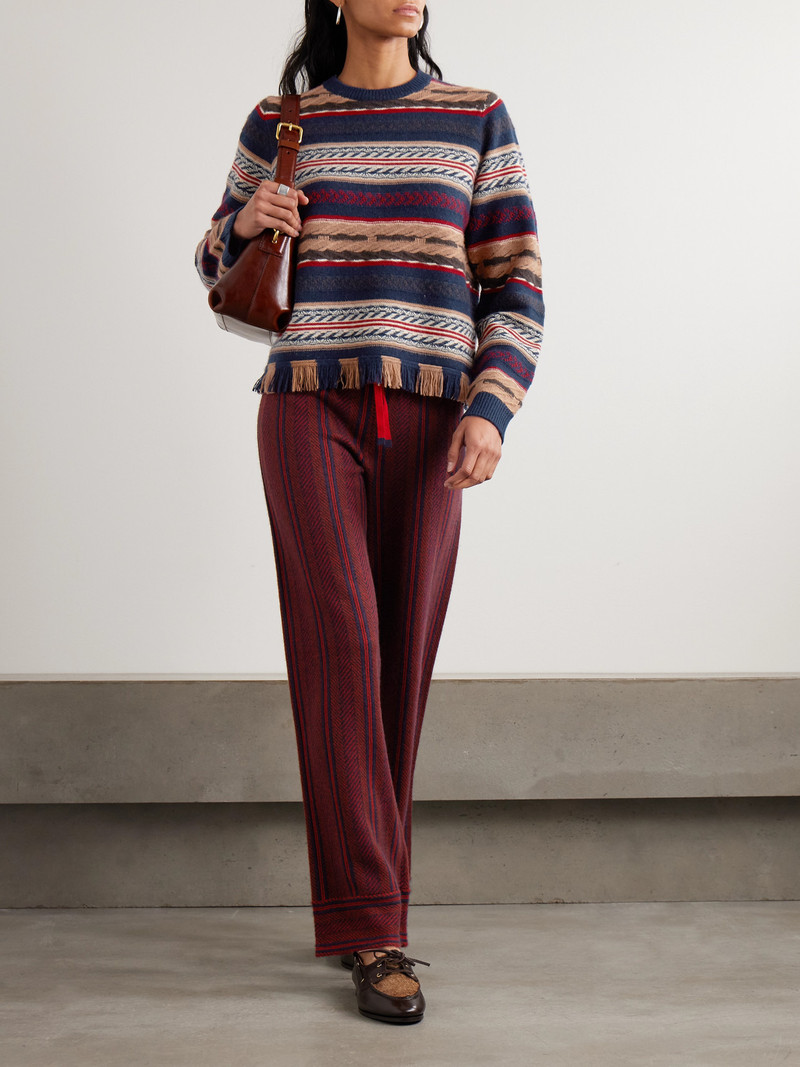 GUEST IN RESIDENCE Striped Cashmere Wide-leg Sweatpants outlook