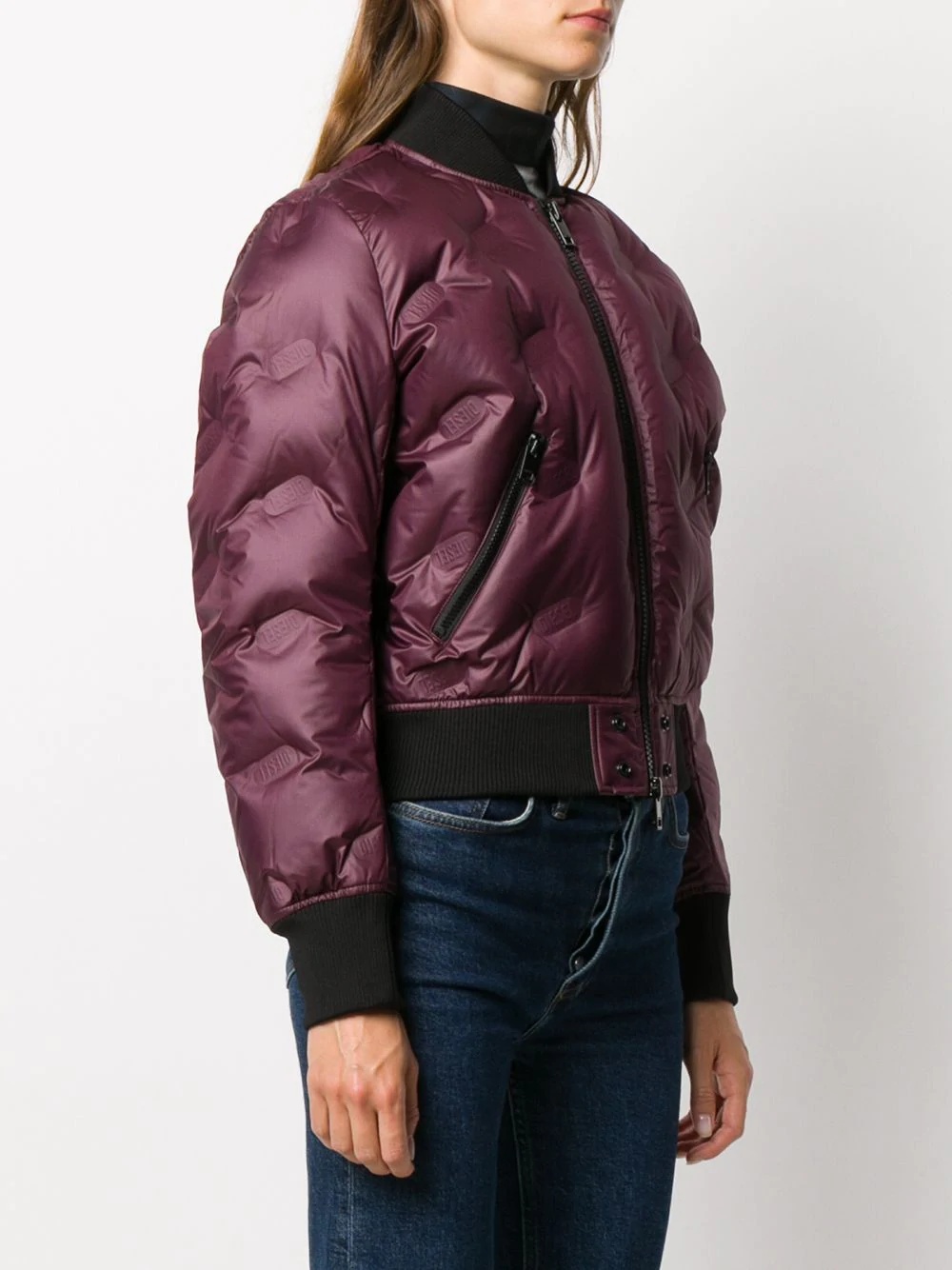 zipped bomber jacket  - 3