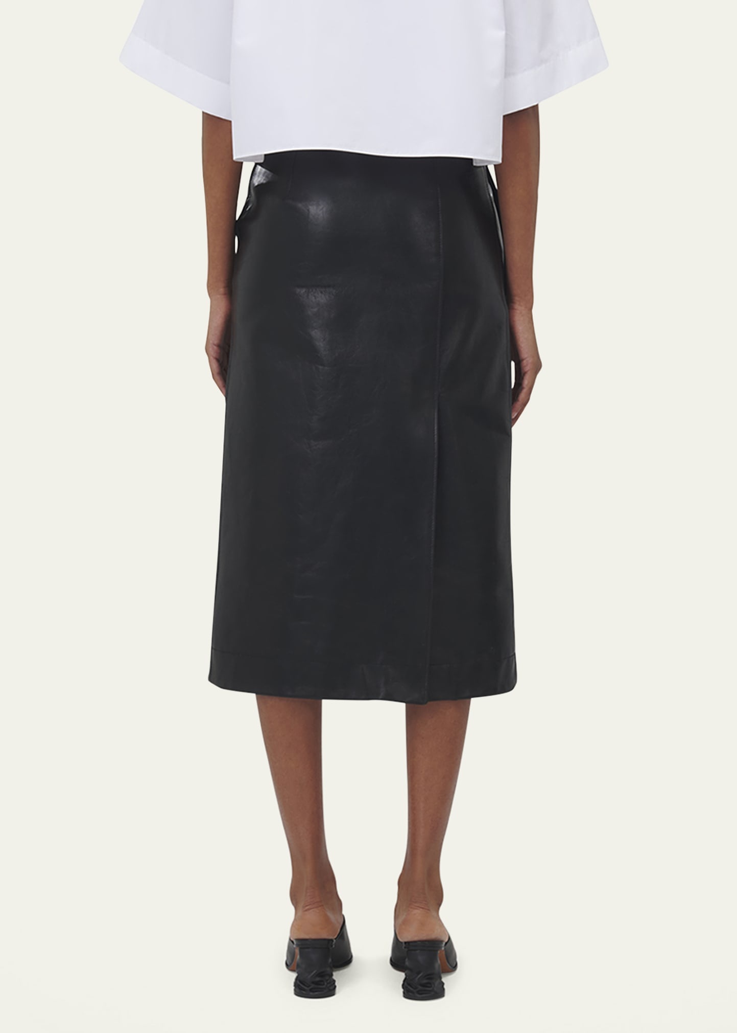 Leather Pencil Skirt - 3