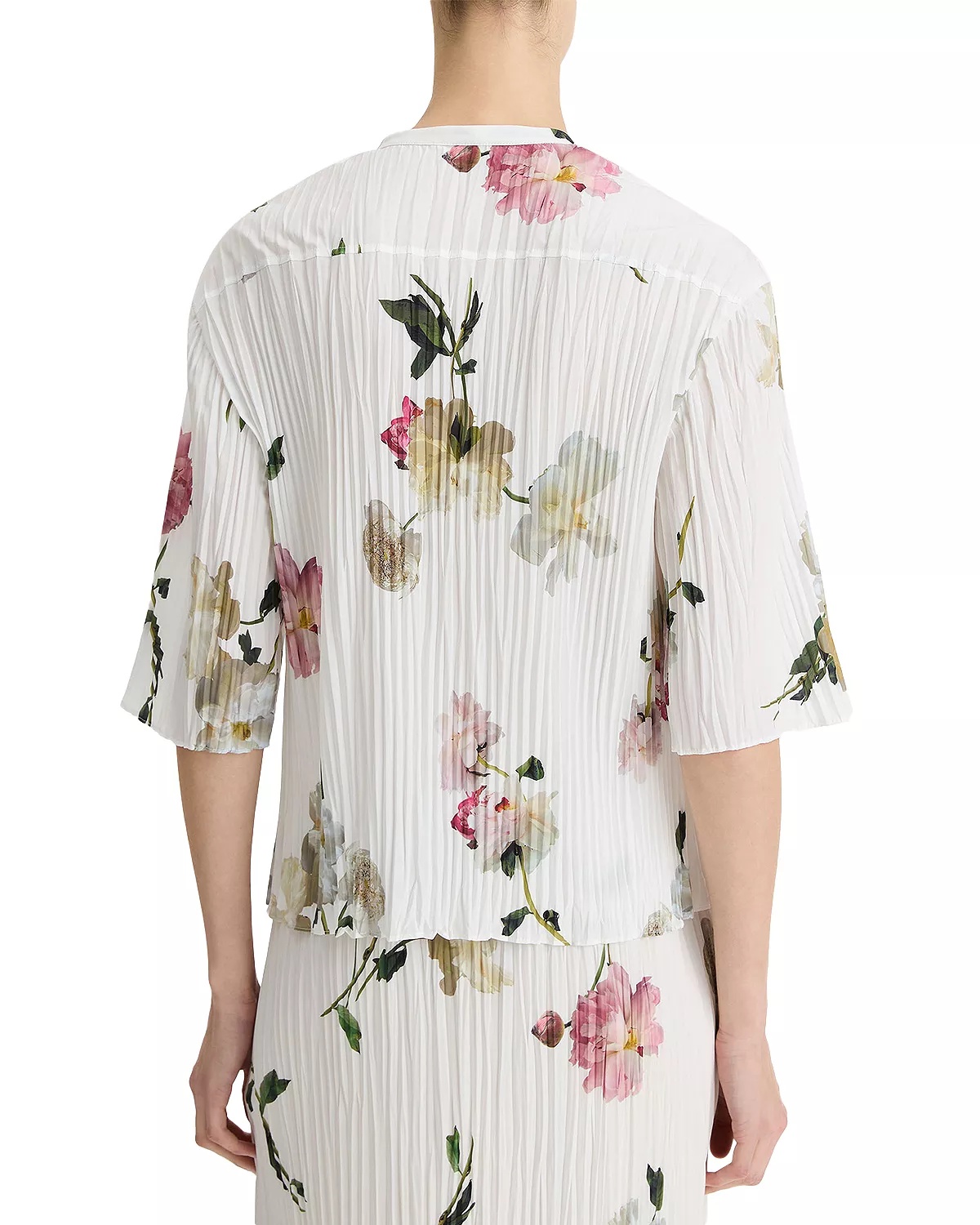 Pleated Wilted Peony Shirt - 2