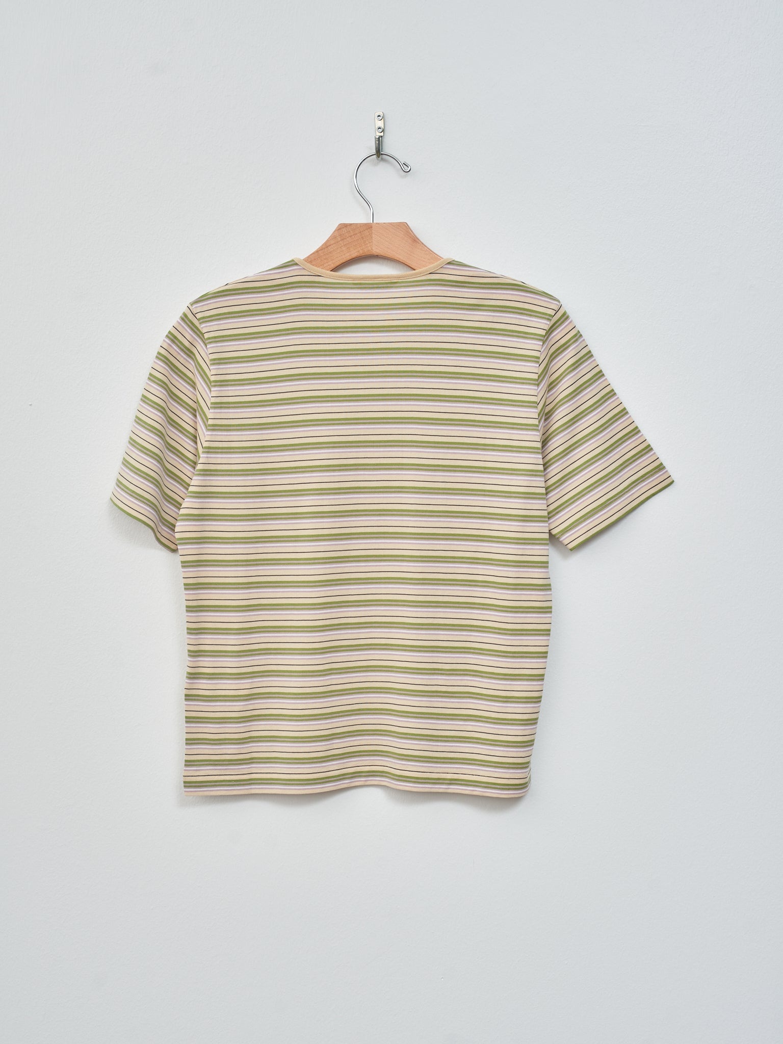 Hard Twist Cotton Border Tee - Beige Border - 6