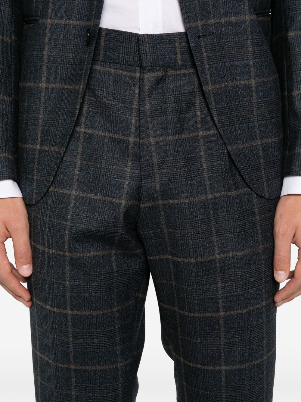 checked stretch-wool suit - 5