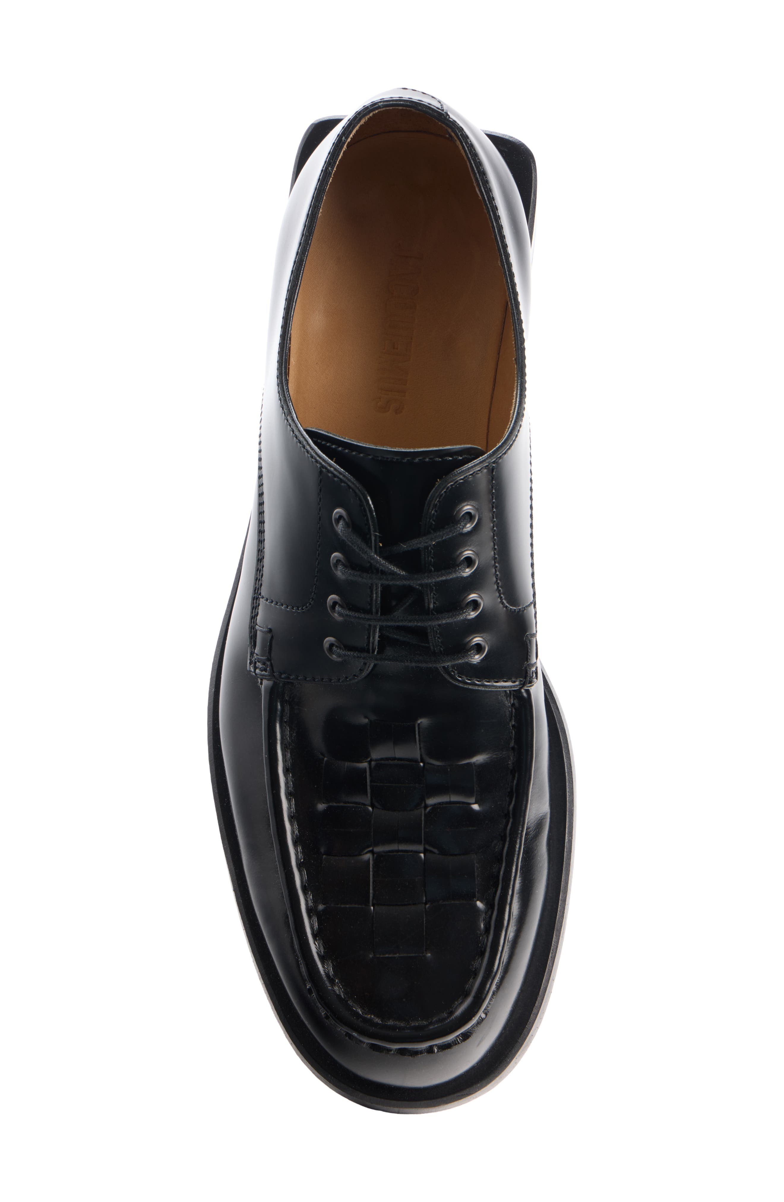 Jacquemus Les Derbies Tresses Woven Derby in Black 990 at Nordstrom - 4